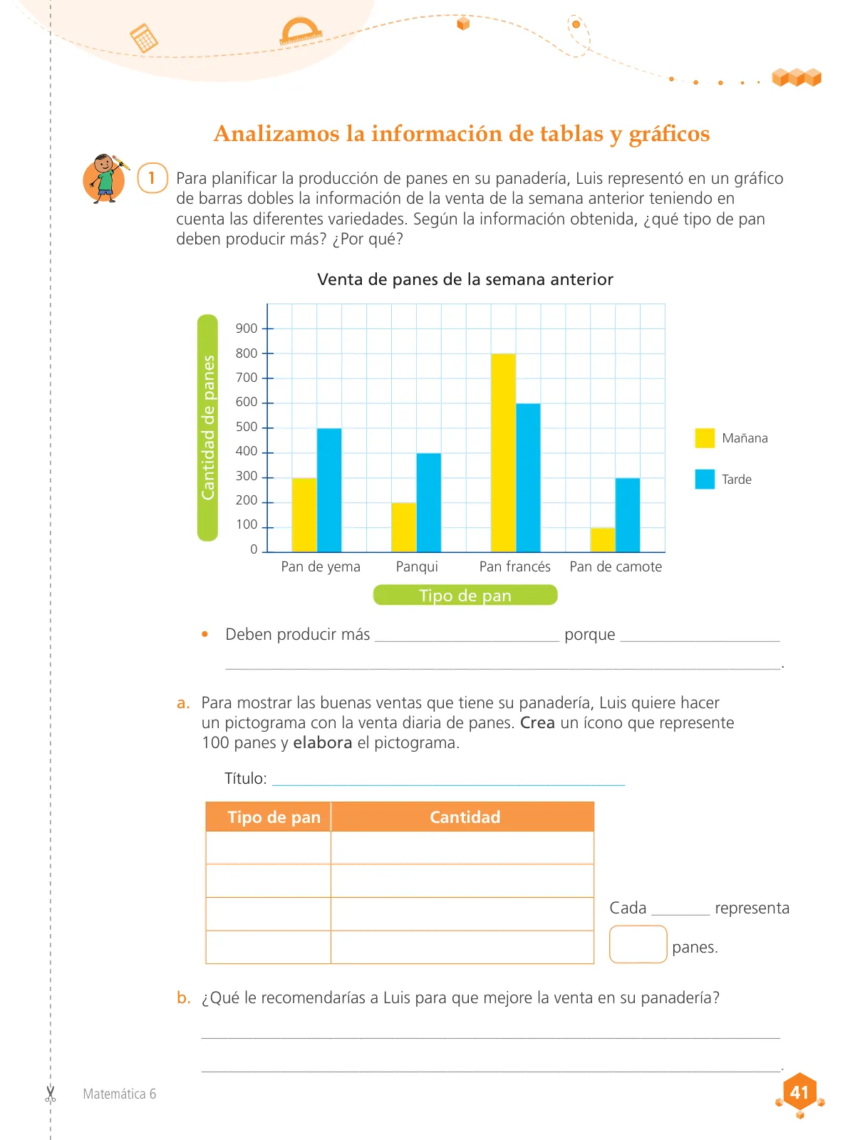 Miniatura página 43 de Matemática 6 : cuaderno de trabajo para sexto grado de Educación Primaria 2019 · 2019