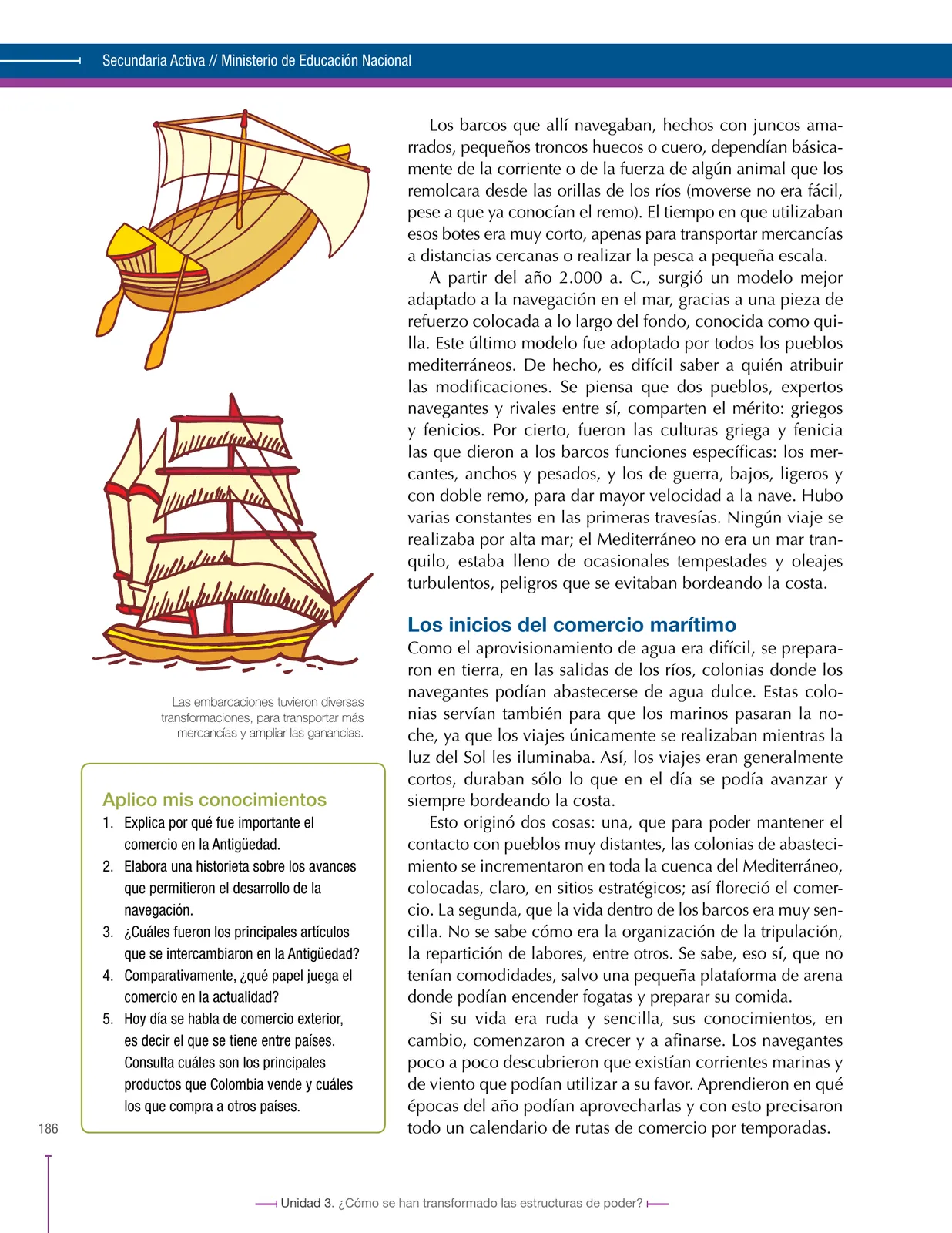 Miniatura página 186 de Ciencias Sociales 6° · Secundaria Activa