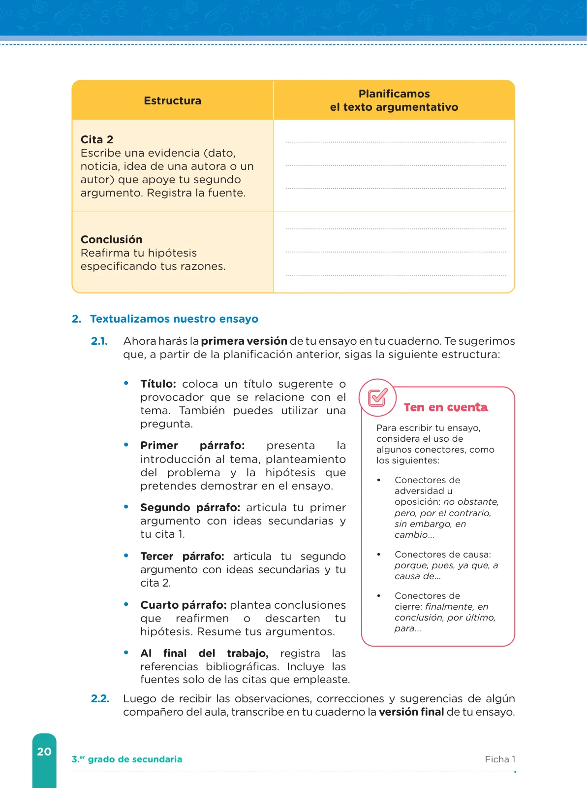 Página 22 de Fichas de aprendizaje de Comunicación 3 · 2024