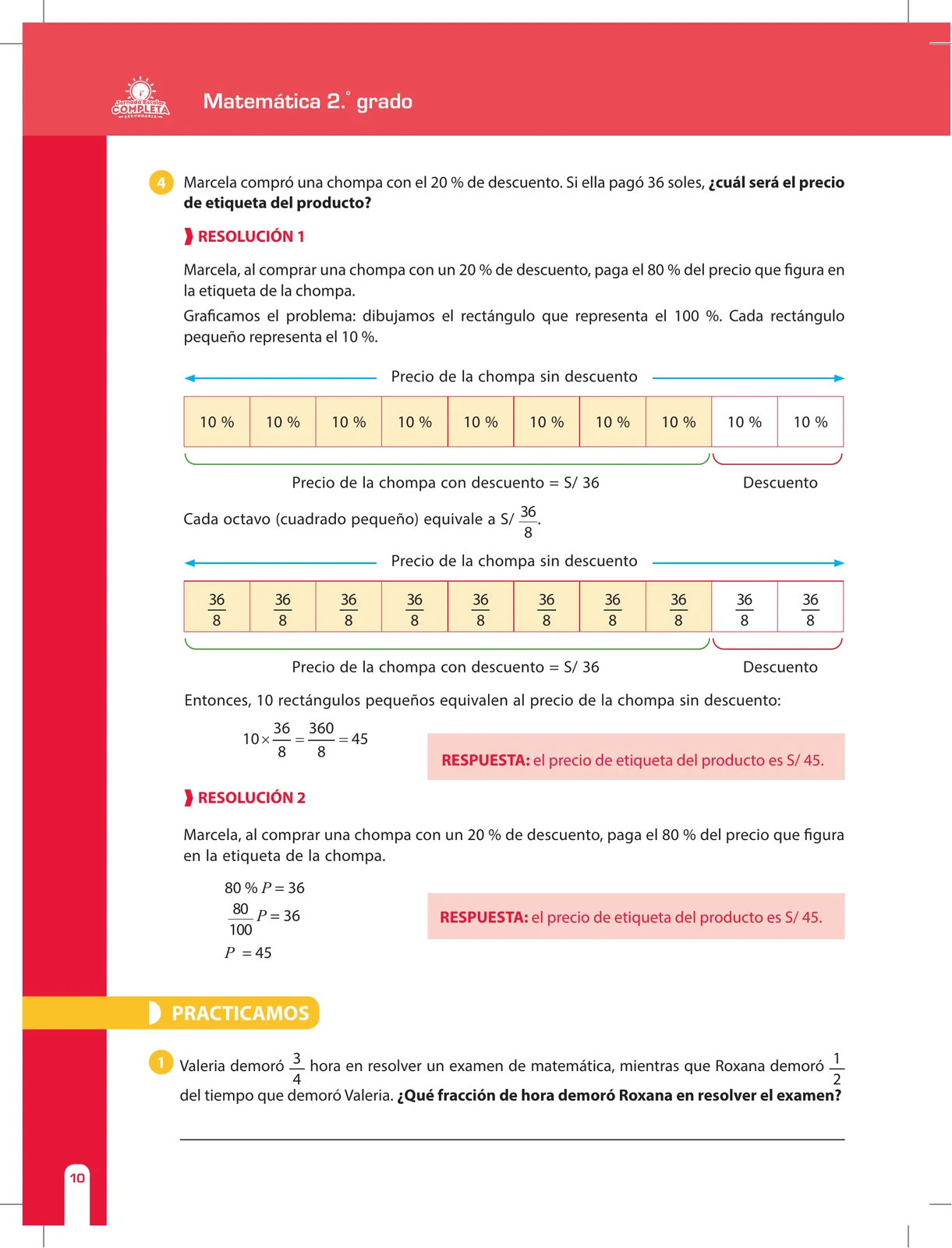 Página 10 de Matemática 2 : cuaderno de reforzamiento pedagógico - JEC · 2016