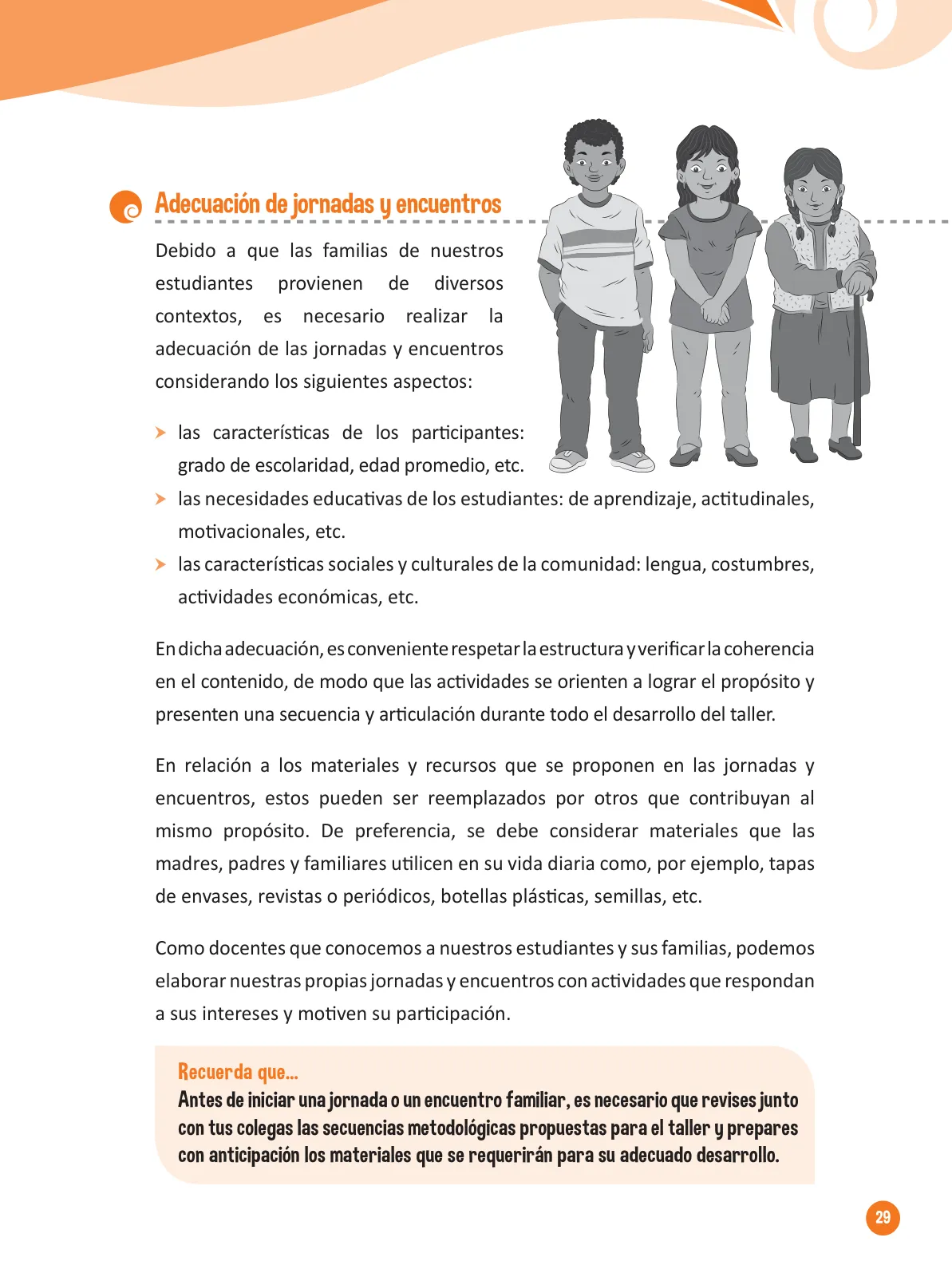 Página 31 de Guía para el trabajo docente con las familias del ciclo IV de Primaria · 2016