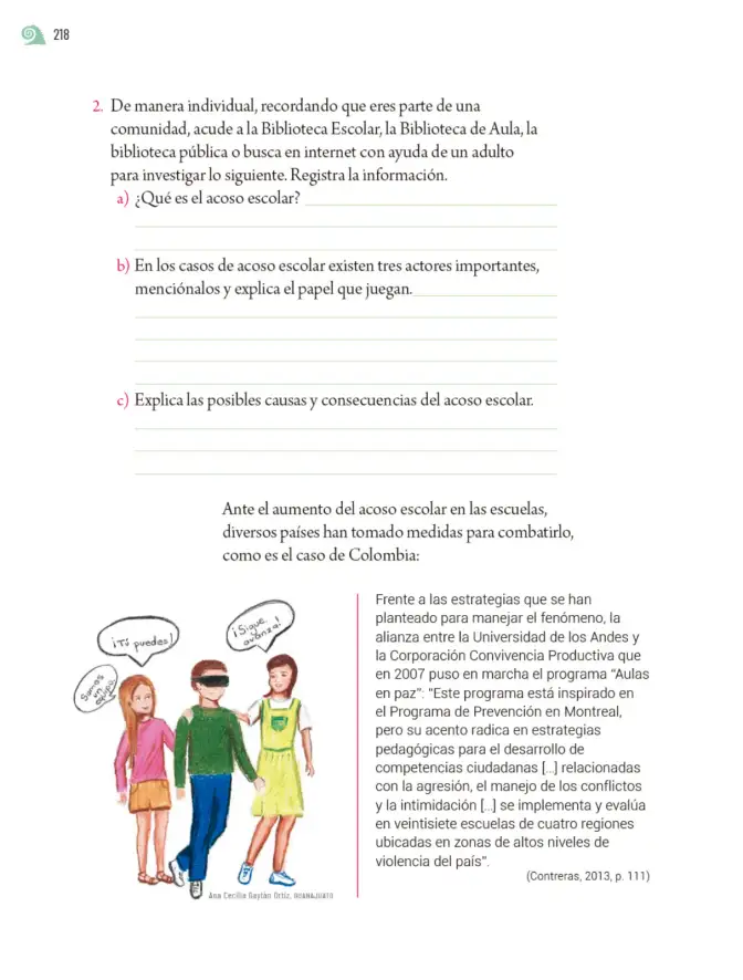 Página 221 de Proyectos de Aula. Libro de Educación Primaria Grado 5° Ciclo Escolar 2025 - 2026