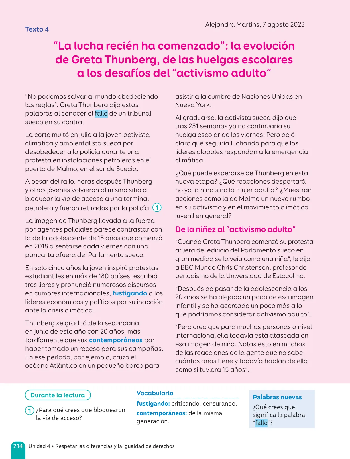 Miniatura página 216 de Lenguaje y Comunicación – Sexto Básico | Texto del Estudiante MINEDUC – Descargar PDF · 2024