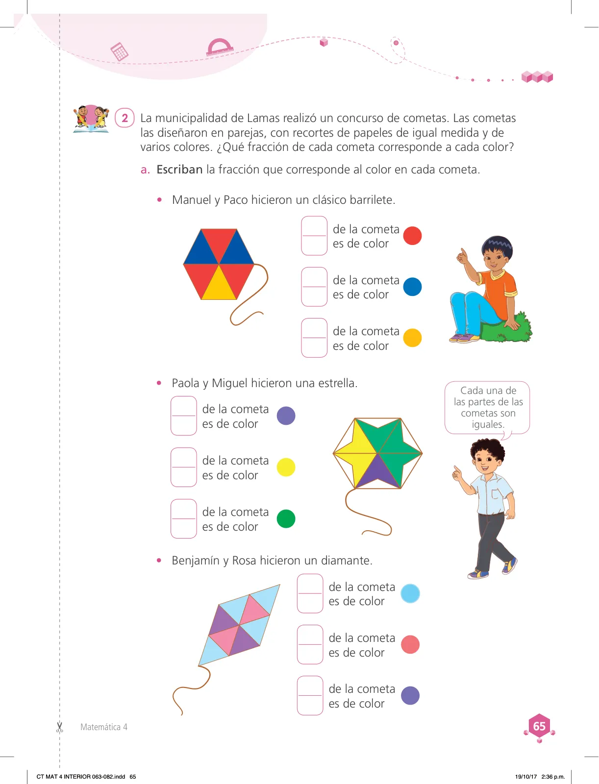 Miniatura página 65 de Matemática 4 : cuaderno de trabajo para cuarto grado de Educación Primaria 2018 · 2018