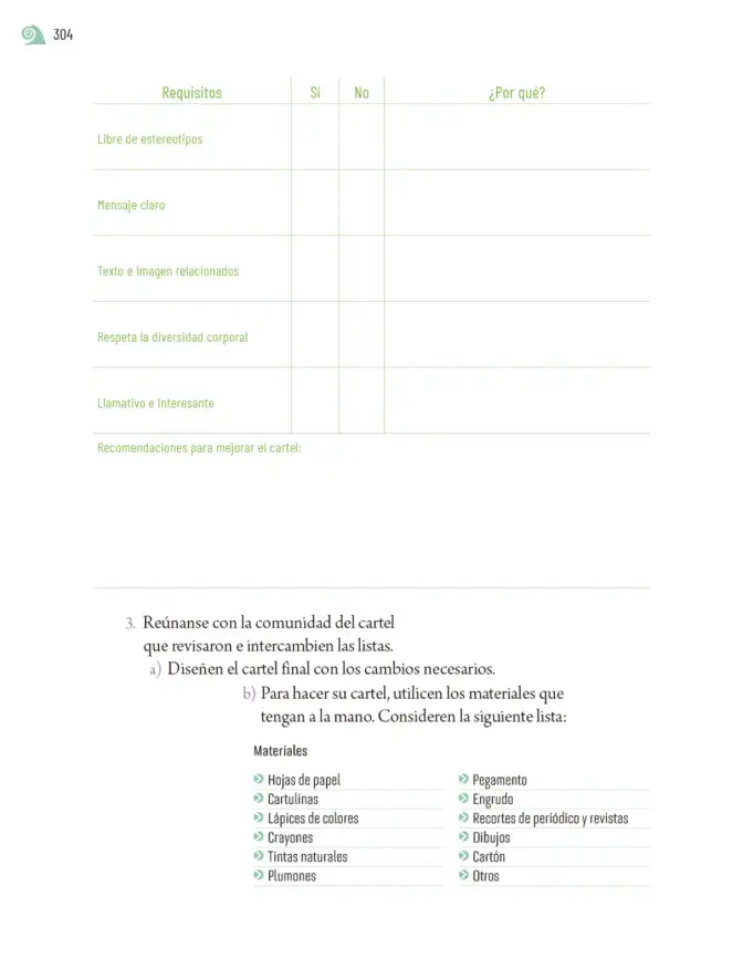 Página 307 de Proyectos de Aula. Libro de Educación Primaria Grado 6° Ciclo Escolar 2025 - 2026