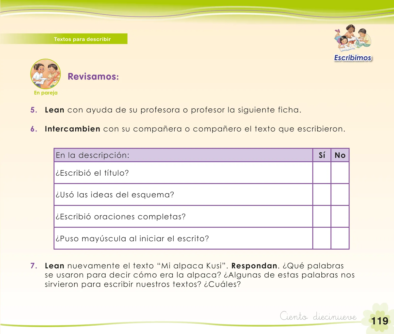 Página 121 de Comunicación 1 : cuaderno de trabajo para primer grado de Educación Primaria 2019 · 2019