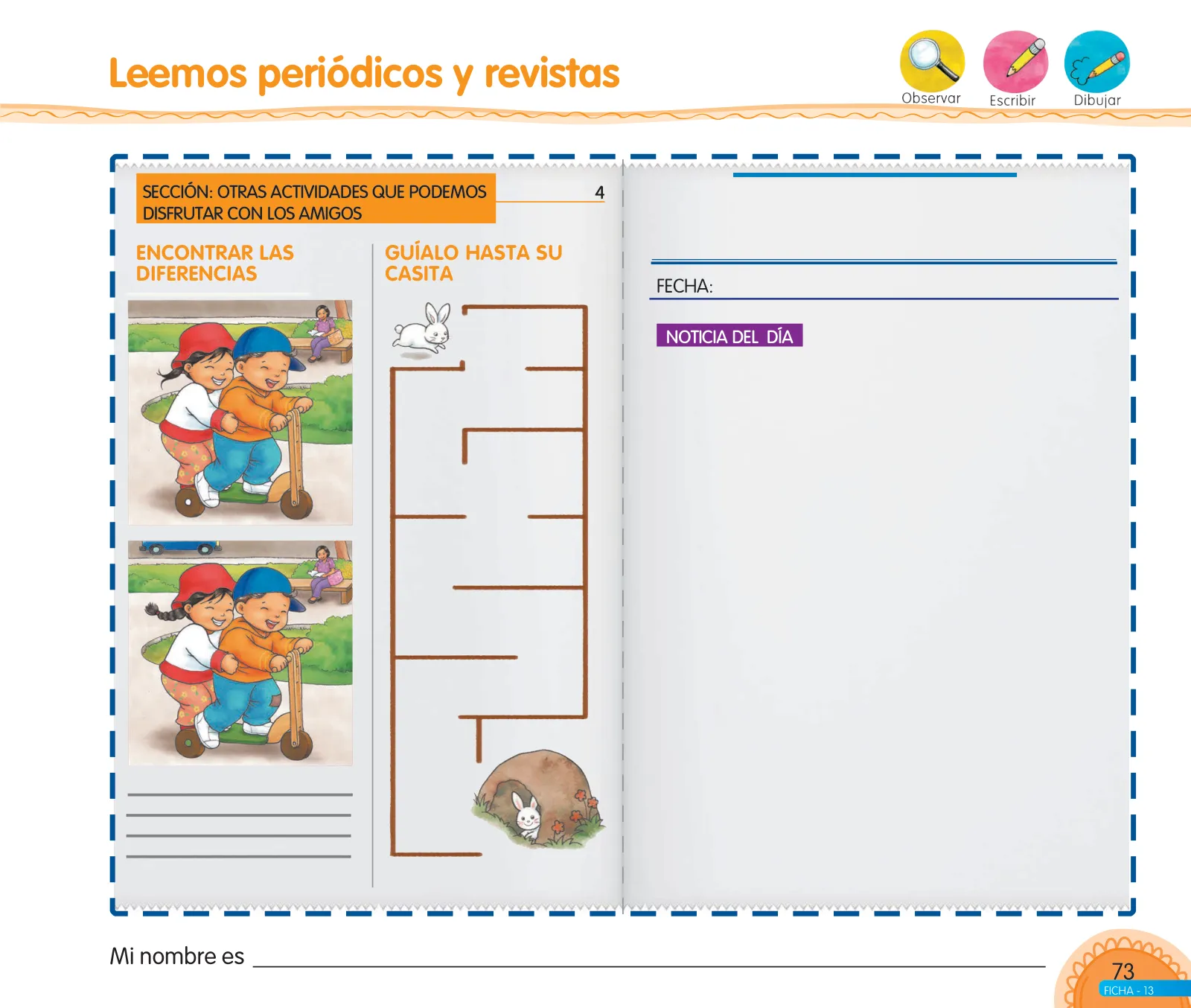Miniatura página 75 de Aprendemos jugando : cuaderno de trabajo para niños y niñas de 5 años · 2017