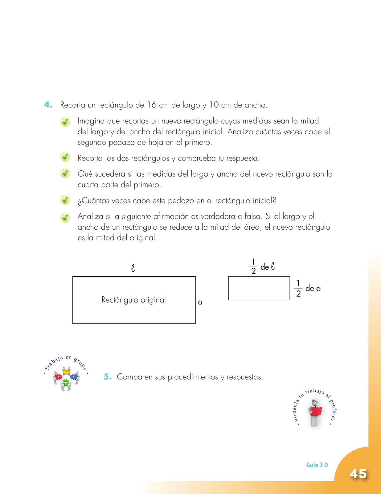 Miniatura página 45 de Matematica 5° · Cartilla 01