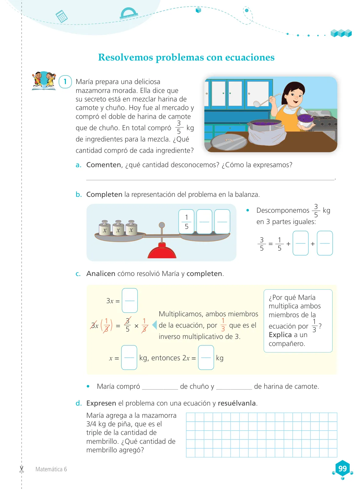 Miniatura página 101 de Matemática 6 : cuaderno de trabajo para sexto grado de Educación Primaria 2019 · 2019