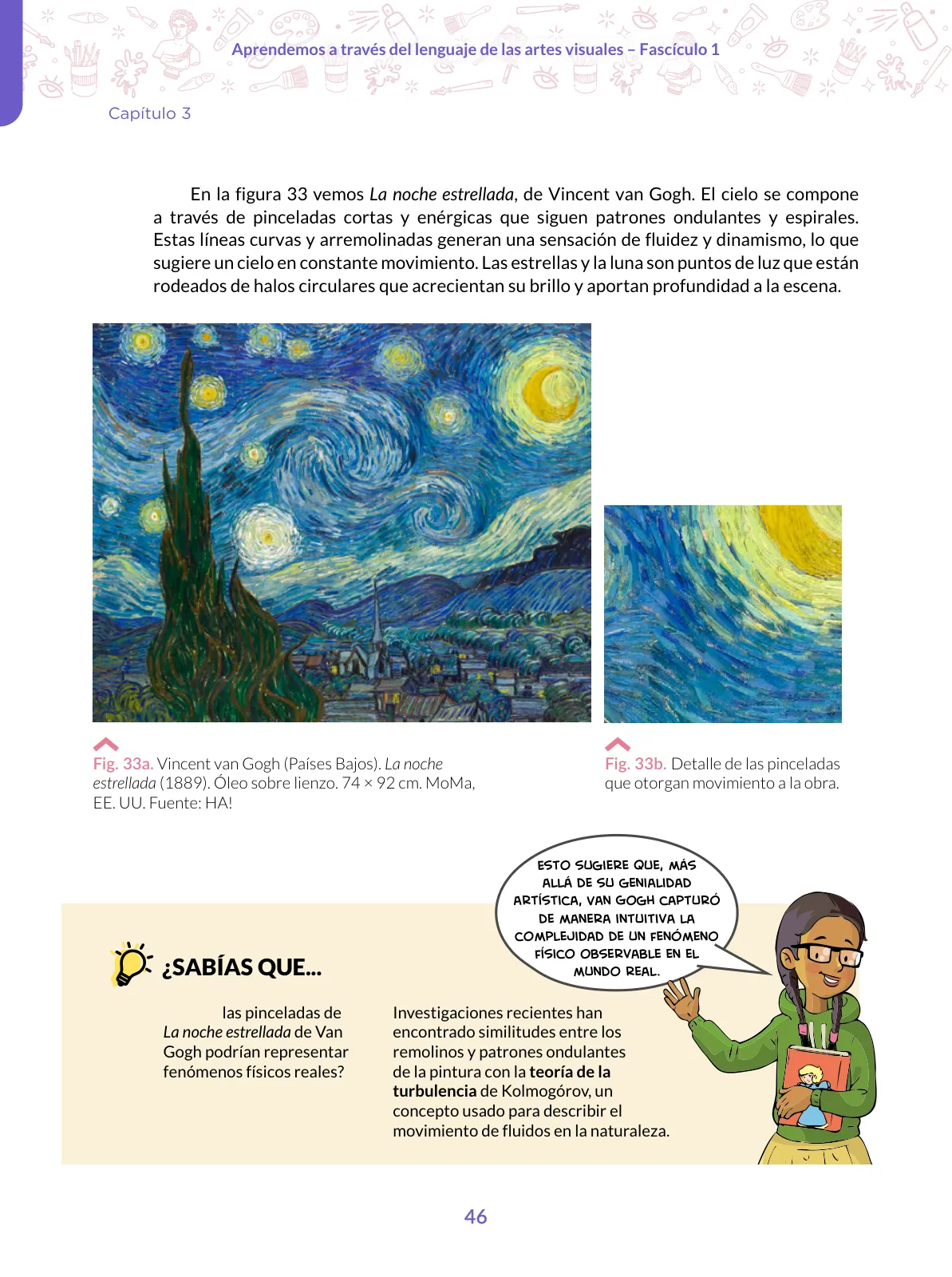 Miniatura página 46 de Aprendemos a través del lenguaje de las artes visuales Fascículo 1 para estudiantes de Educación Secundaria · 2024