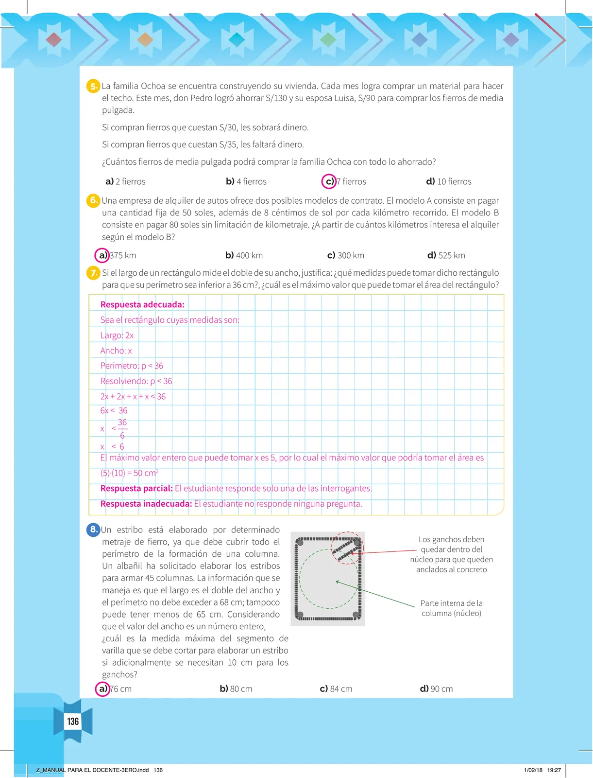 Miniatura página 138 de Resolvamos problemas 3 : manual para el docente 2018 · 2018