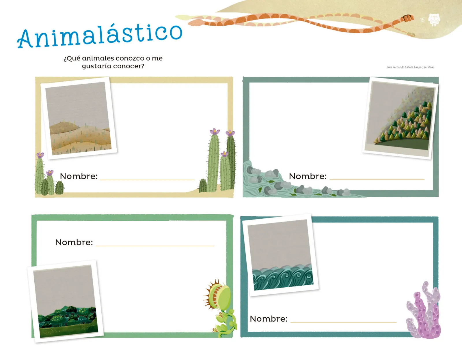 Miniatura página 16 de Explorar e imaginar con mi libro de Preescolar.   Libro de Educación Preescolar Grado 2°  Ciclo Escolar 2025 - 2026