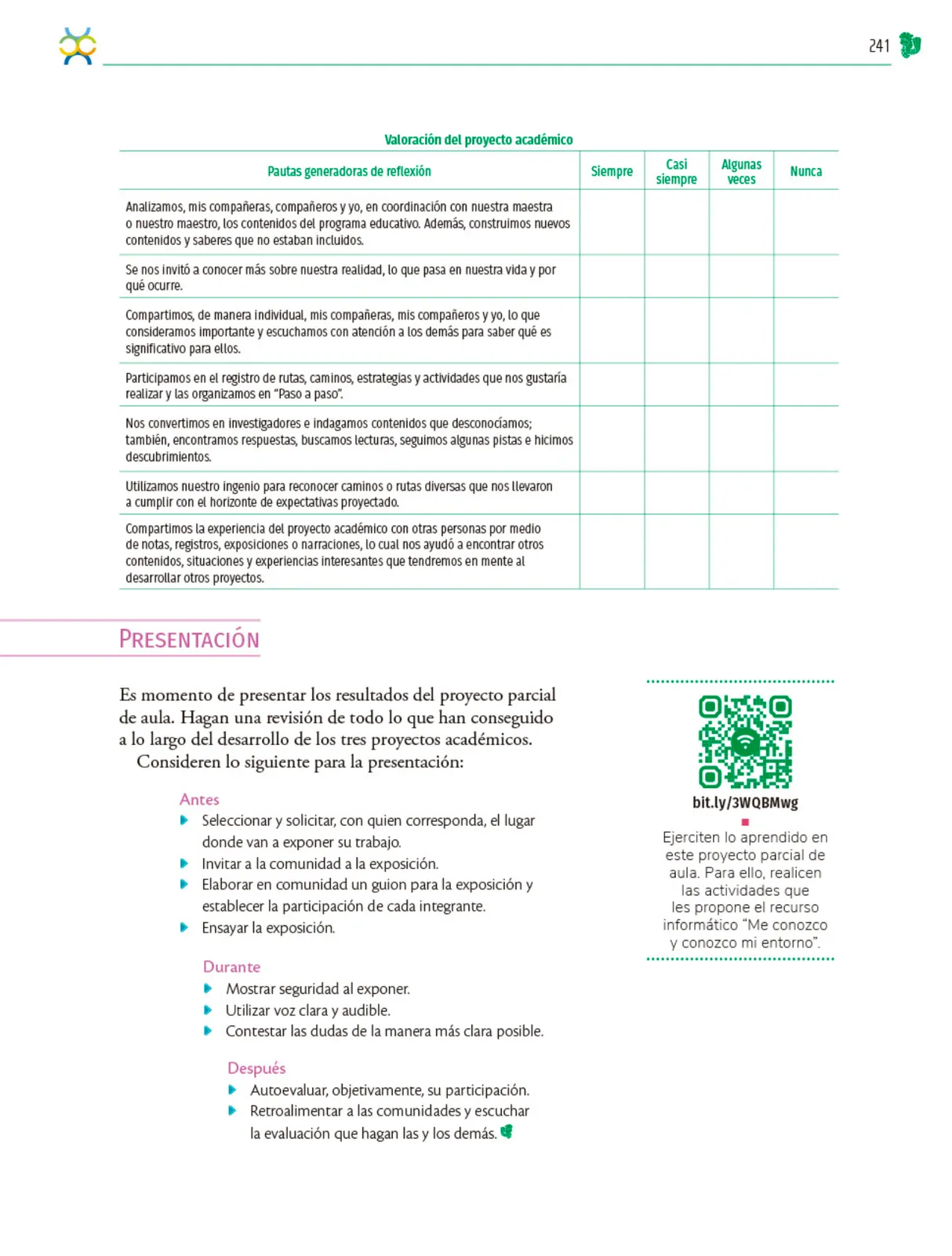 Miniatura página 242 de Colección Ximhai. Nuestro libro de Proyectos.  Tomo II.   Libro de Educación Telesecundaria Grado 1°  Ciclo Escolar 2025 - 2026
