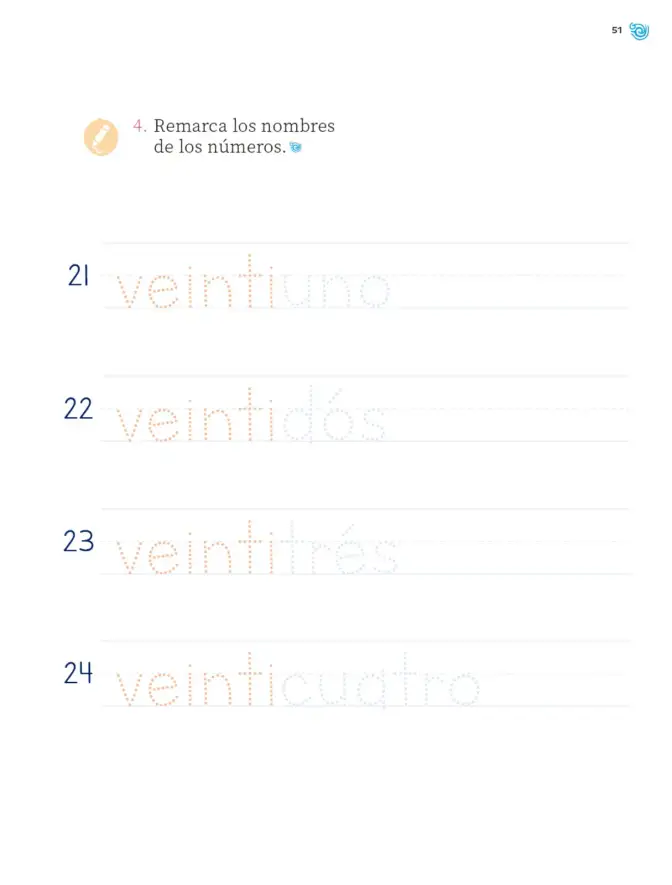 Página 52 de Múltiples lenguajes. Trazos y números. Libro de Educación Primaria Grado 1° Ciclo Escolar 2025 - 2026