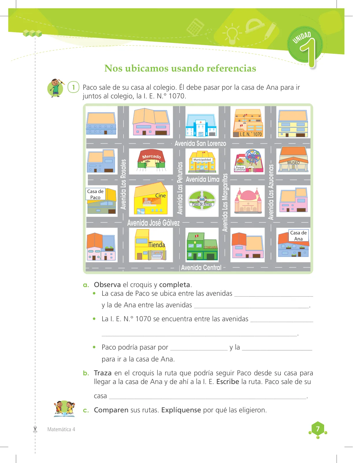Página 7 de Matemática 4 : cuaderno de trabajo para cuarto grado de Educación Primaria 2018 · 2018