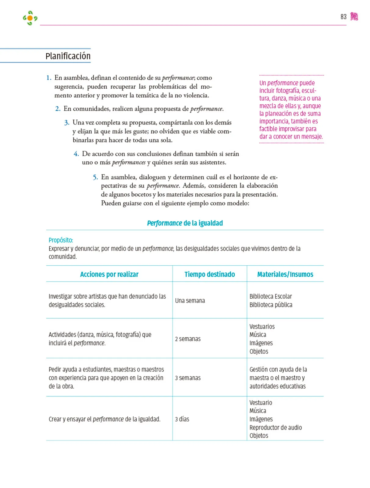 Miniatura página 84 de Colección Nanahuatzin. Nuestro libro de proyectos.   Libro de Educación Secundaria Grado 3°  Ciclo Escolar 2025 - 2026
