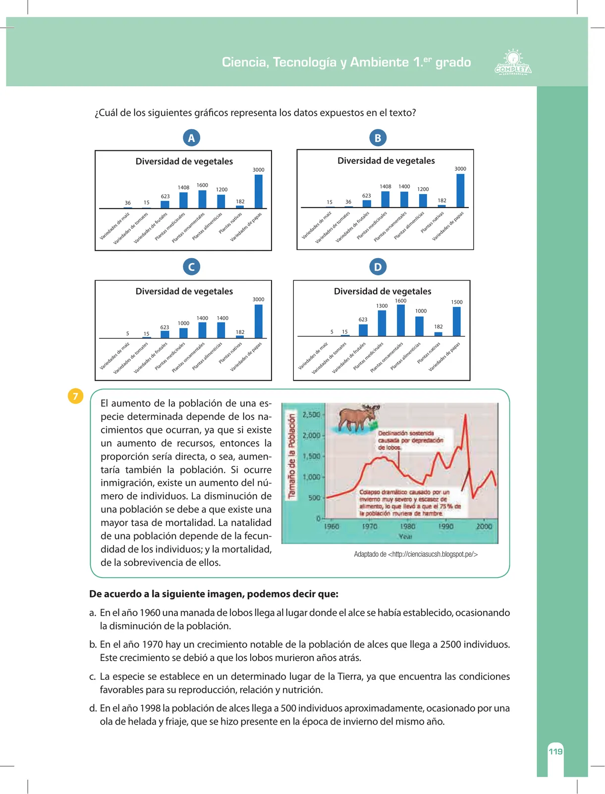Página 119 de Ciencia, Tecnología y Ambiente 1. Cuaderno de reforzamiento pedagógico - JEC · 2016