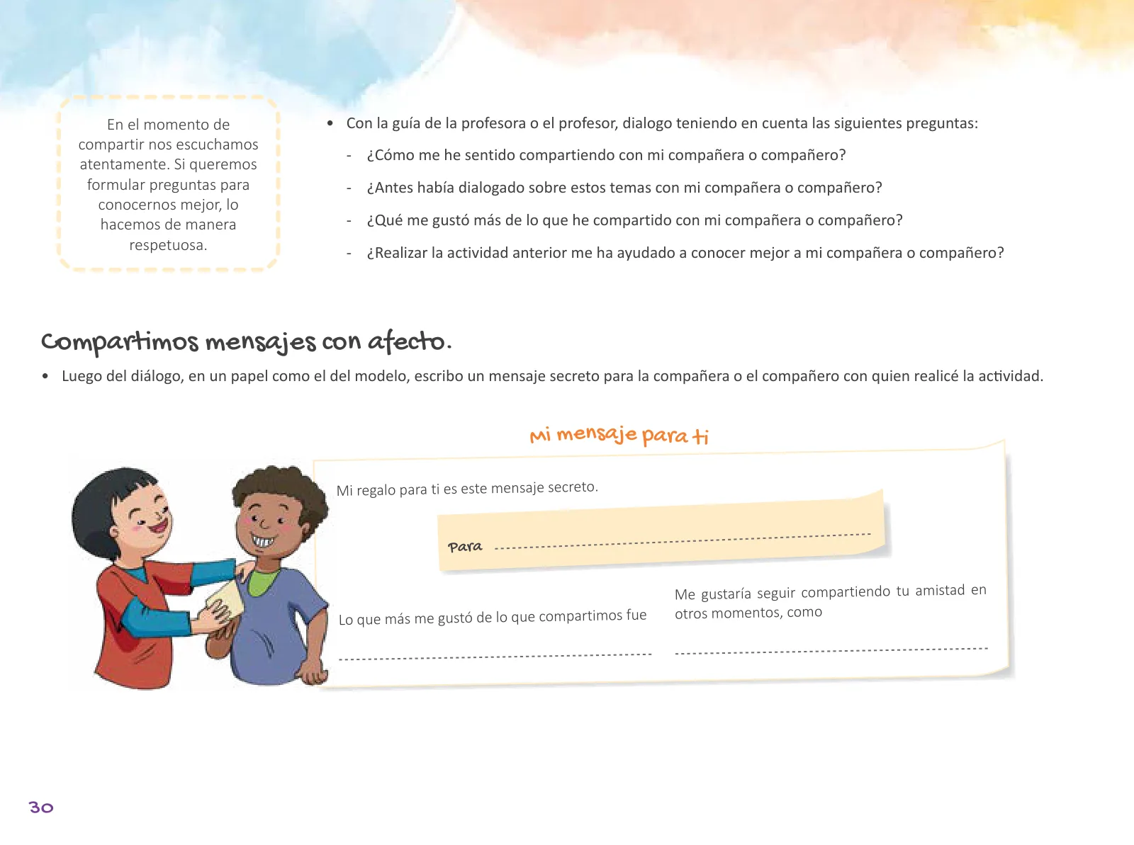 Página 32 de Cuadernillo de Tutoría 5 : quinto grado de Educación Primaria · 2021