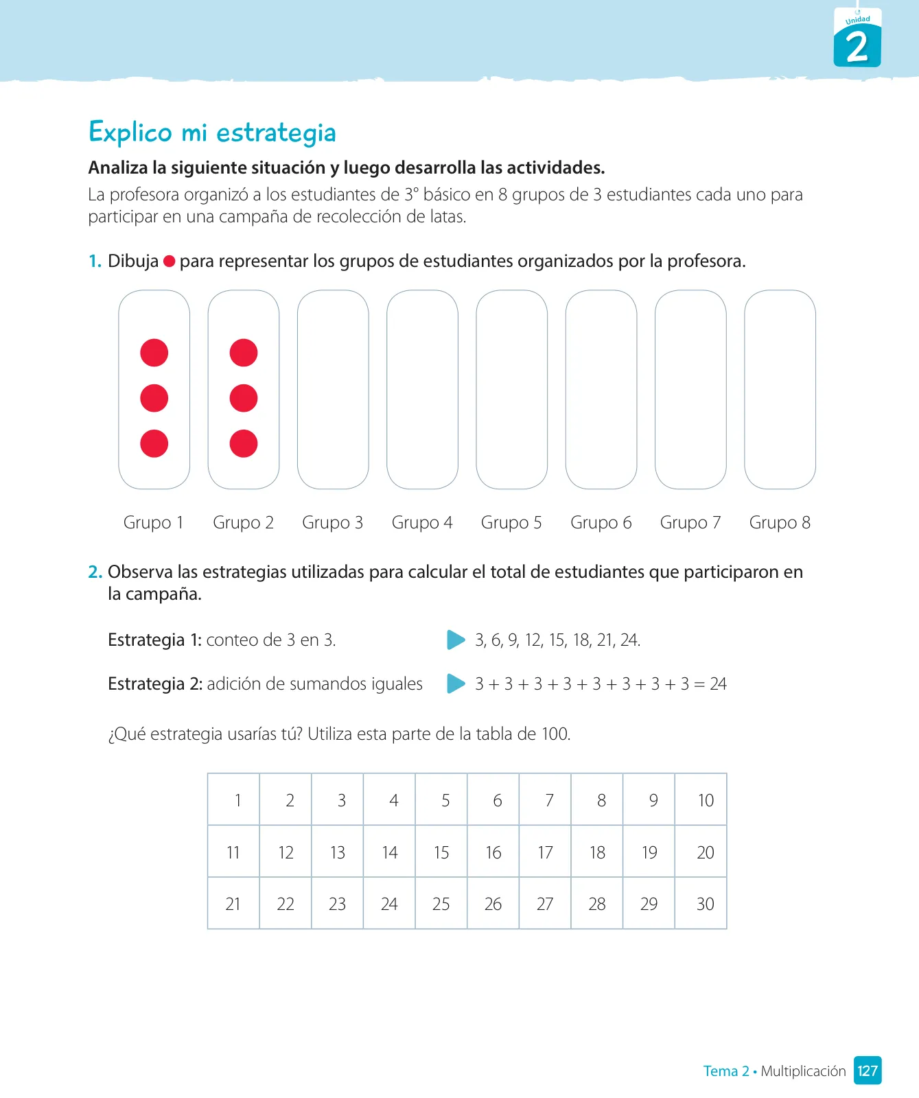 Miniatura página 129 de Matemática – Tercero Básico | Texto del Estudiante MINEDUC – Descargar PDF · 2024