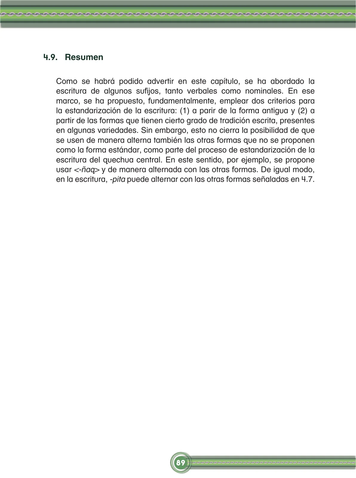 Página 91 de Chawpin qichwata alli qillqanapaq maytu = Manual de escritura quechua central · 2020
