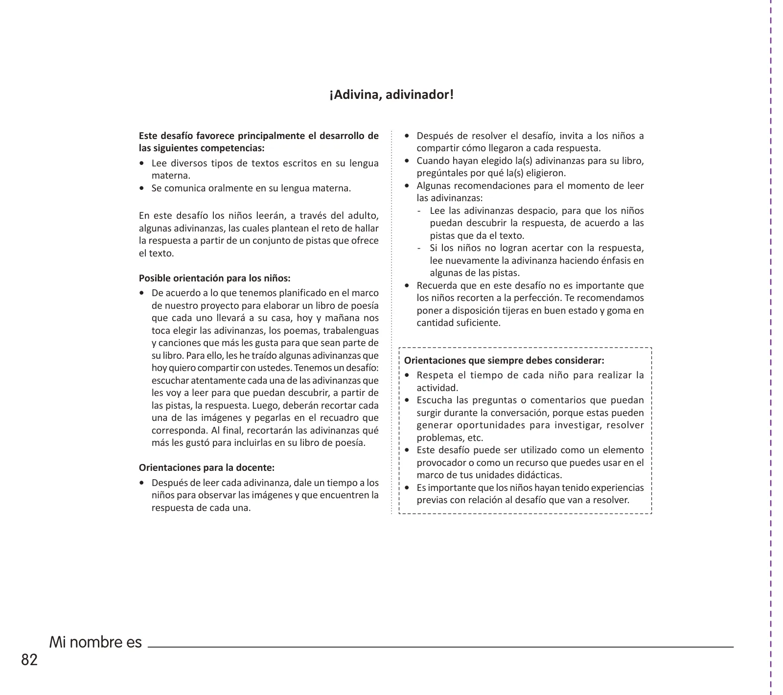 Página 84 de Crea, resuelve y aprende. Material impreso para niñas y niños de 5 años · 2024
