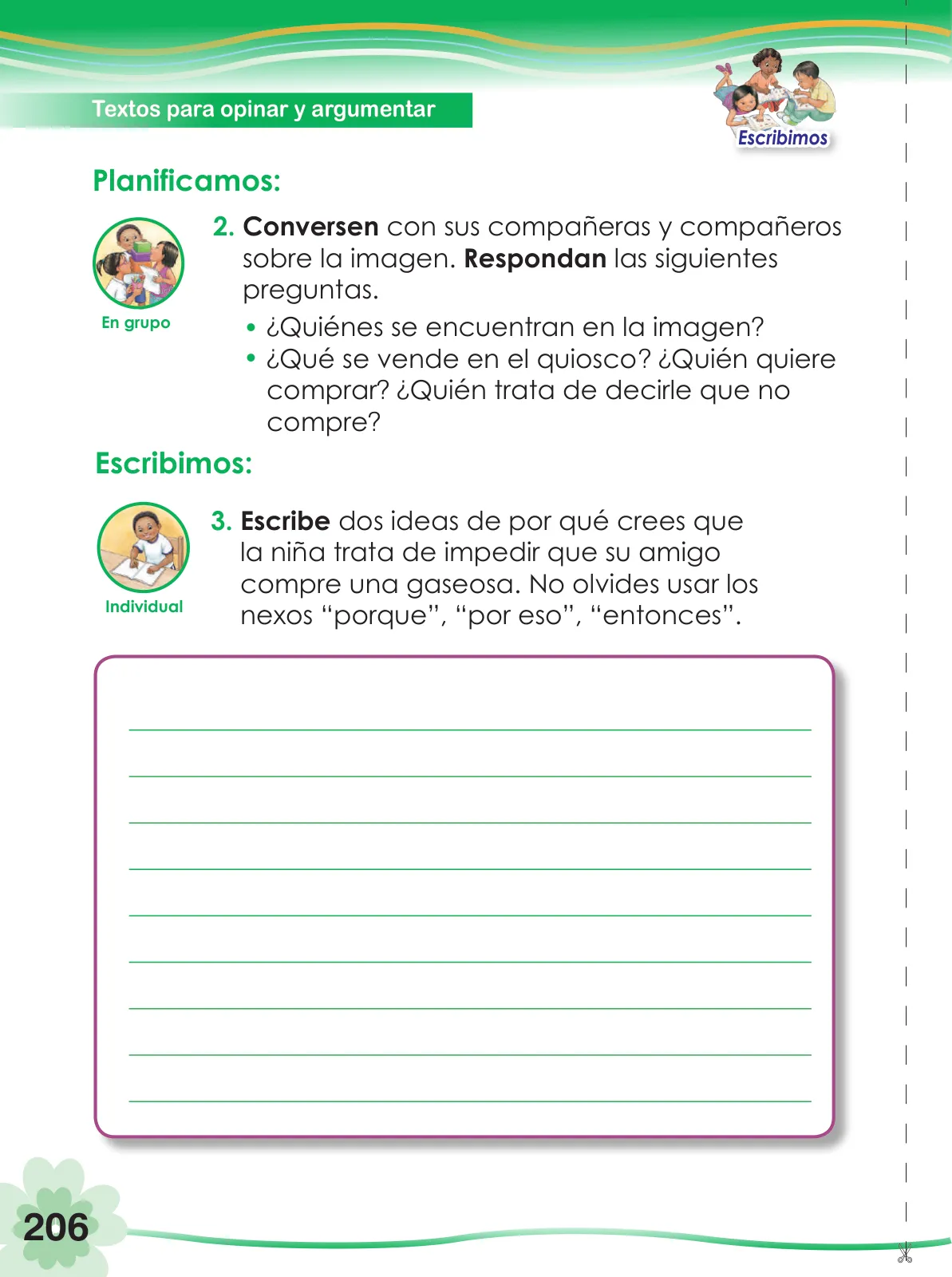 Miniatura página 208 de Comunicación 2 : cuaderno de trabajo para segundo grado de Educación Primaria 2019 · 2019