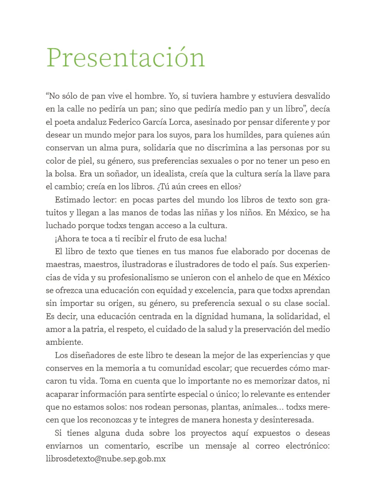 Miniatura página 4 de Múltiples lenguajes.   Libro de Educación Primaria Grado 5°  Ciclo Escolar 2025 - 2026