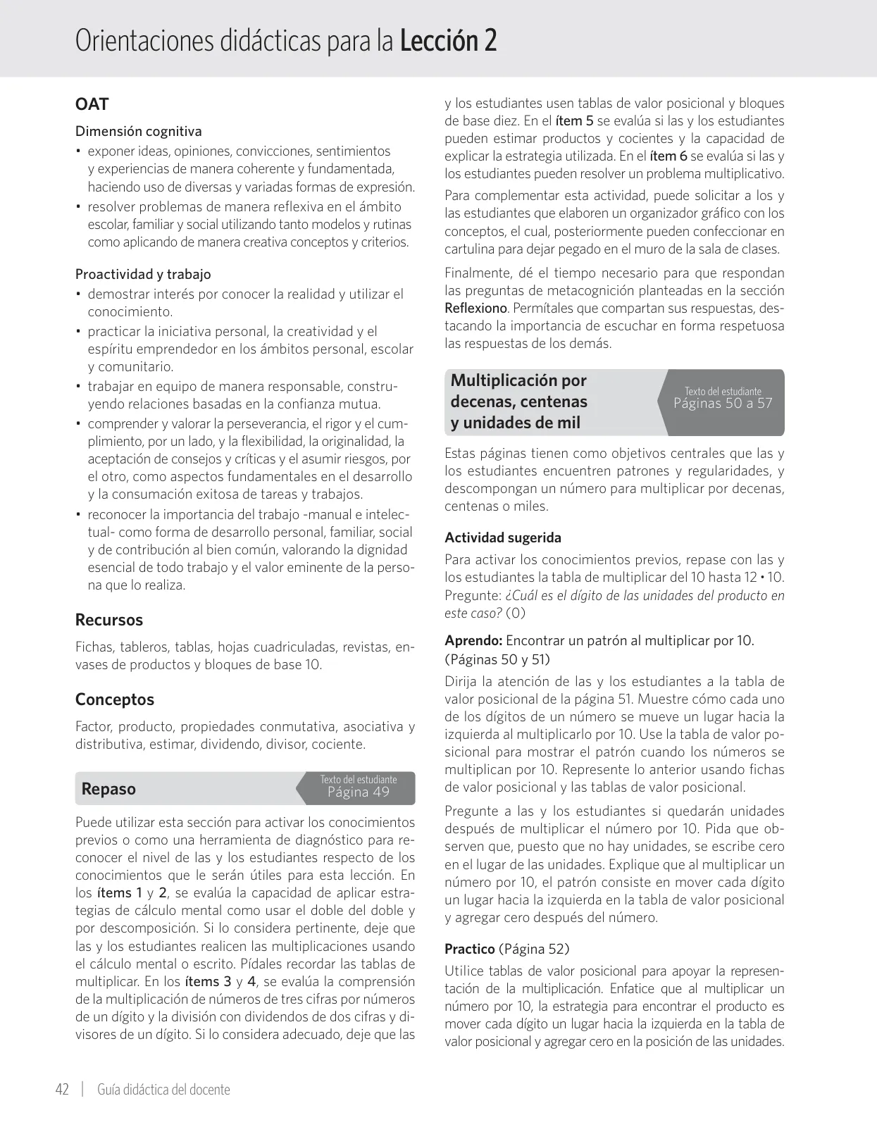 Página 48 de Matemática – Quinto Básico | Texto del Estudiante MINEDUC – Descargar PDF · 2024