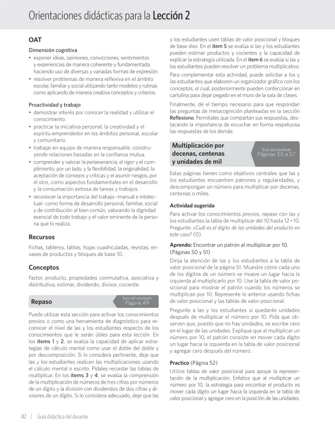 Página 48 de Matemática – Quinto Básico | Texto del Estudiante MINEDUC – Descargar PDF · 2024