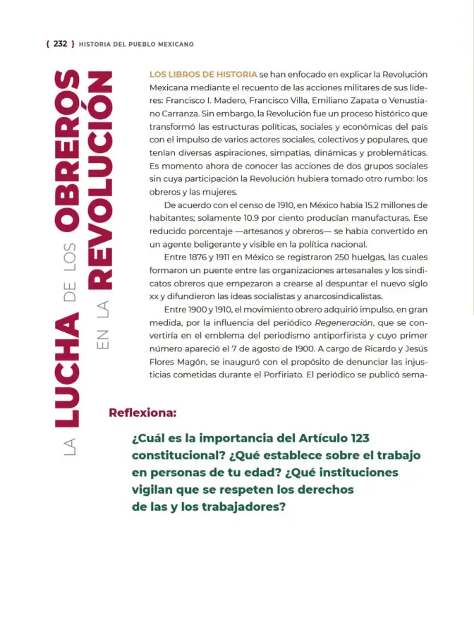 Página 233 de Historia del pueblo mexicano. Multigrado Libro de Educación Telesecundaria Grado 1° Ciclo Escolar 2025 - 2026
