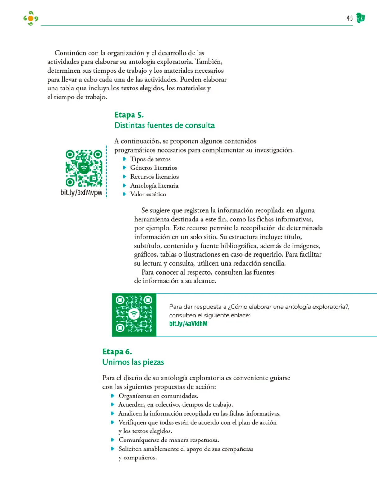 Miniatura página 46 de Colección Nanahuatzin. Nuestro libro de Proyectos.  Tomo II.  Libro de Educación Telesecundaria Grado 3°  Ciclo Escolar 2025 - 2026