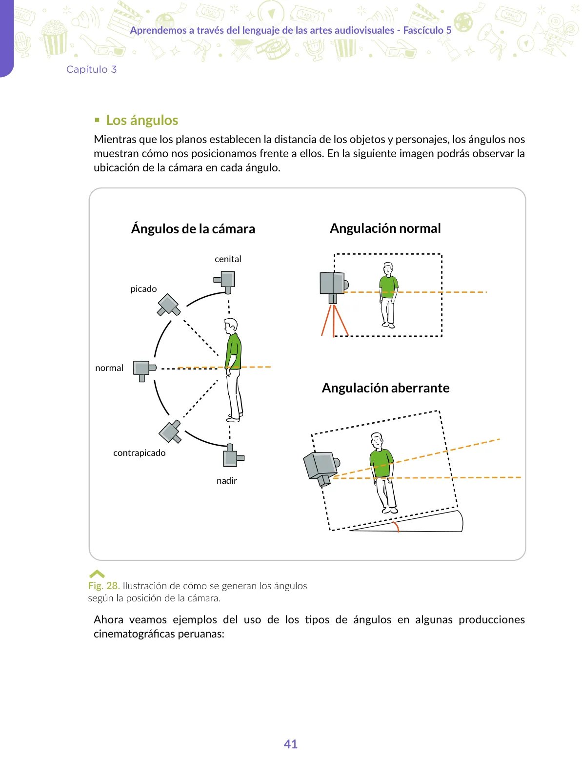 Página 41 de Aprendemos a través del lenguaje de las artes audiovisuales Fascículo 5 para estudiantes de Educación Secundaria · 2024