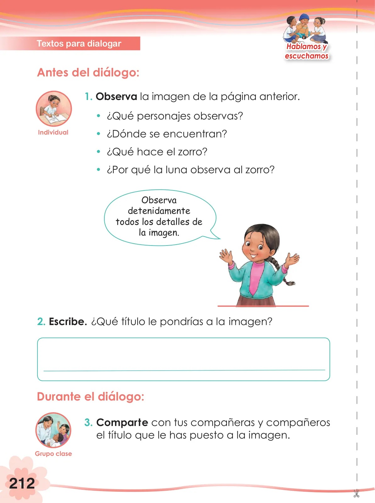 Miniatura página 214 de Comunicación 2 : cuaderno de trabajo para segundo grado de Educación Primaria 2019 · 2019