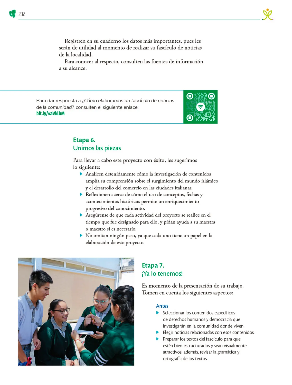 Miniatura página 233 de Colección Nanahuatzin. Nuestro libro de Proyectos. Tomo I.   Libro de Educación Telesecundaria Grado 3°  Ciclo Escolar 2025 - 2026
