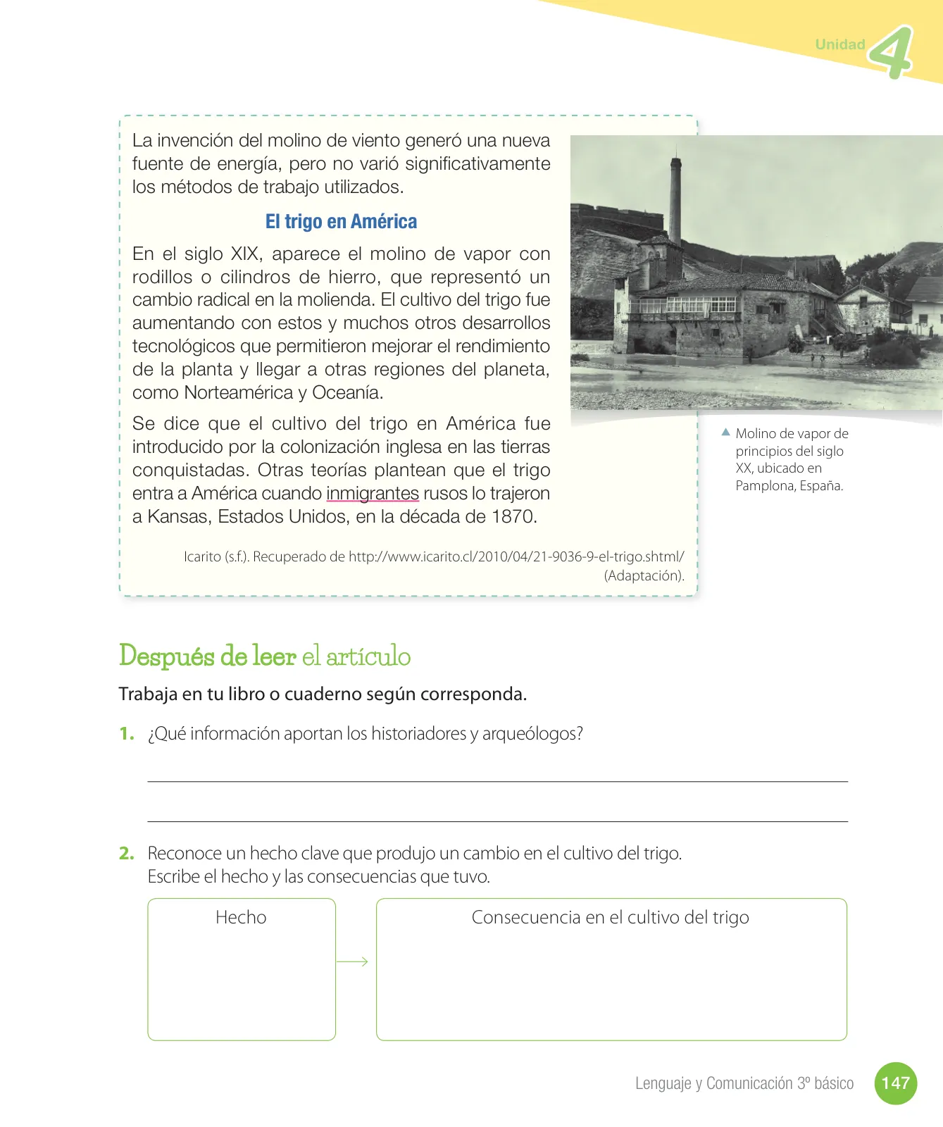 Página 149 de Lenguaje y Comunicación – Tercero Básico | Texto del Estudiante MINEDUC – Descargar PDF · 2024