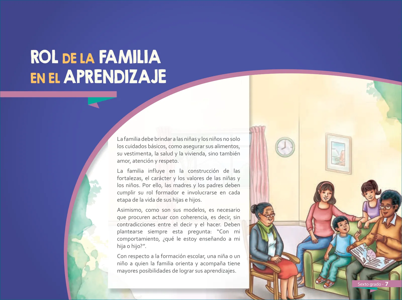 Página 9 de Aprendemos juntos en familia : guía dirigida a madres y padres. Sexto grado de Educación Primaria · 2019