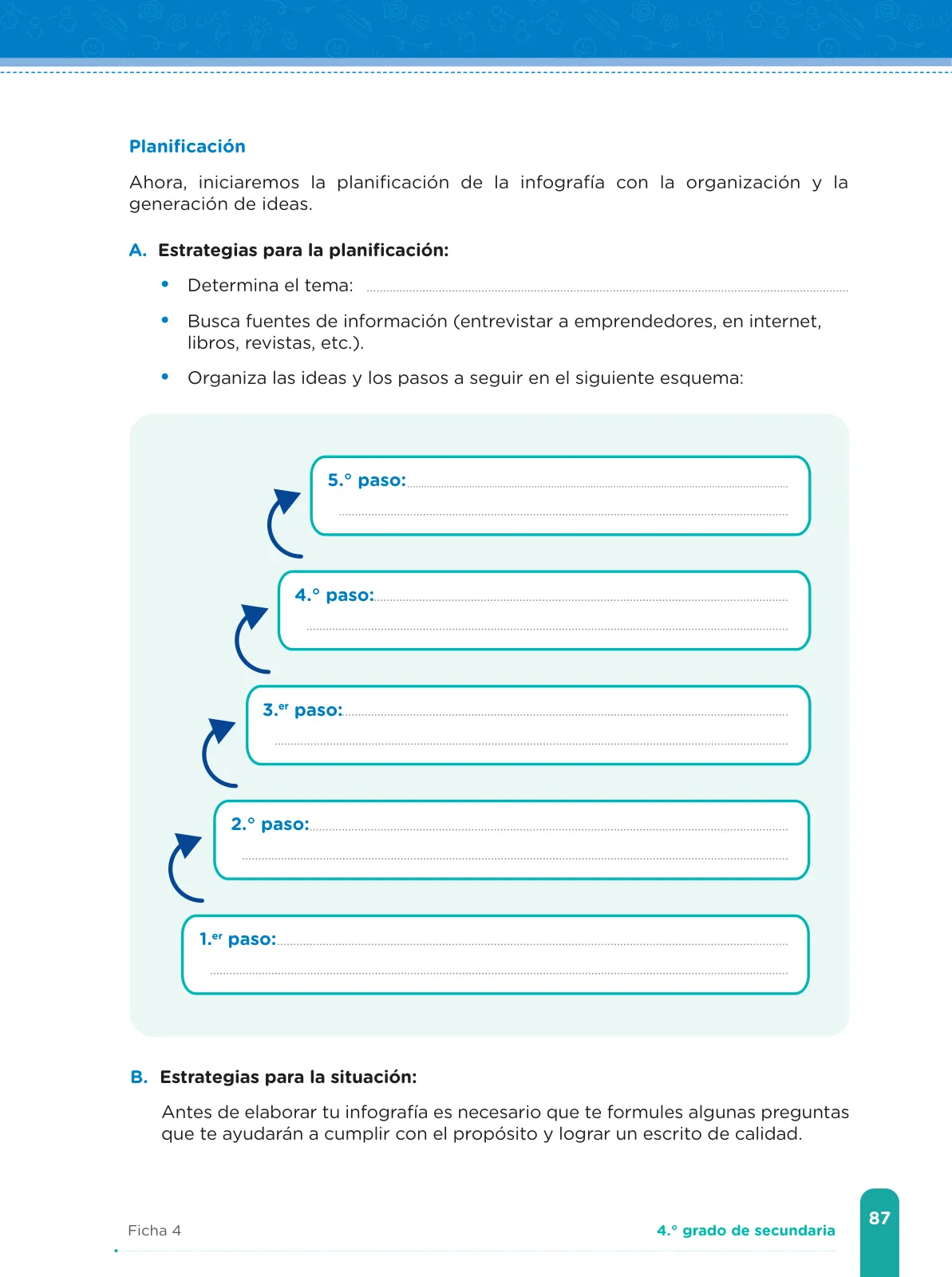 Miniatura página 89 de Fichas de aprendizaje de Comunicación 4 · 2024