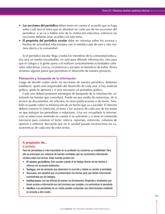 Página 203 de Lenguaje 9° · Secundaria Activa
