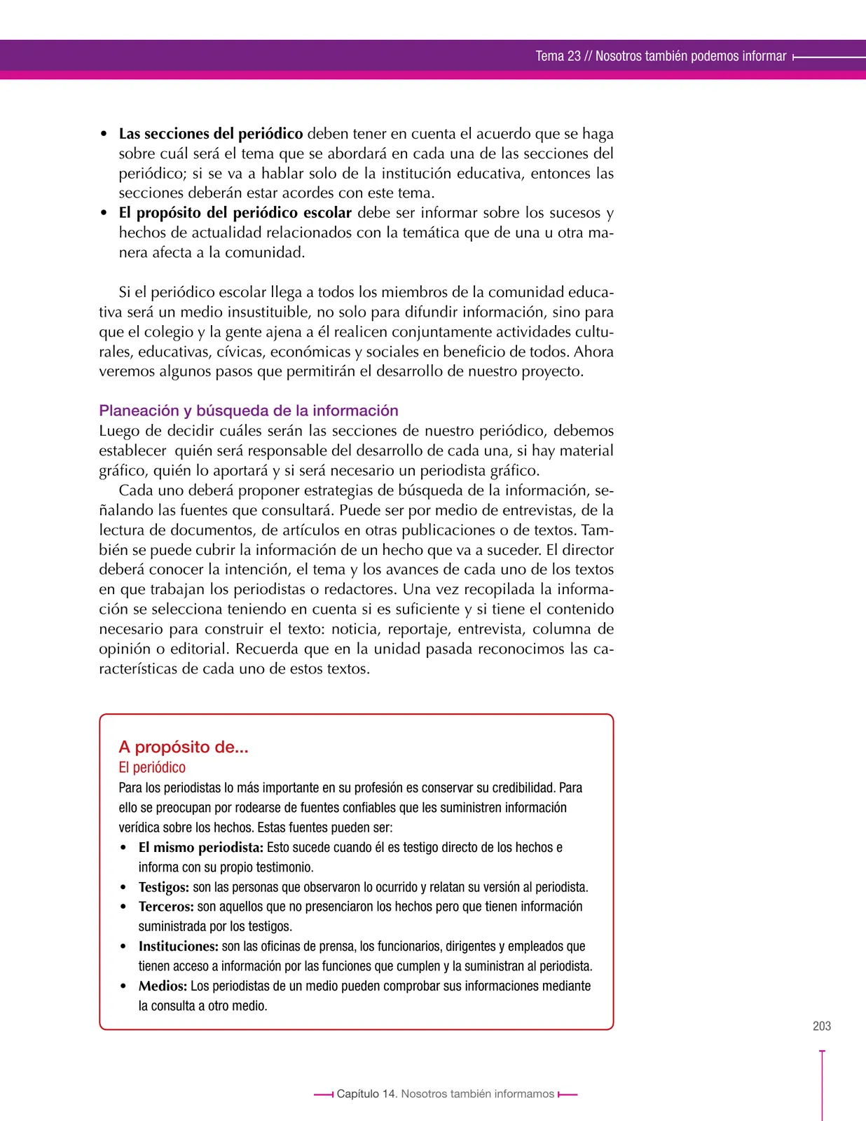 Miniatura página 203 de Lenguaje 9° · Secundaria Activa