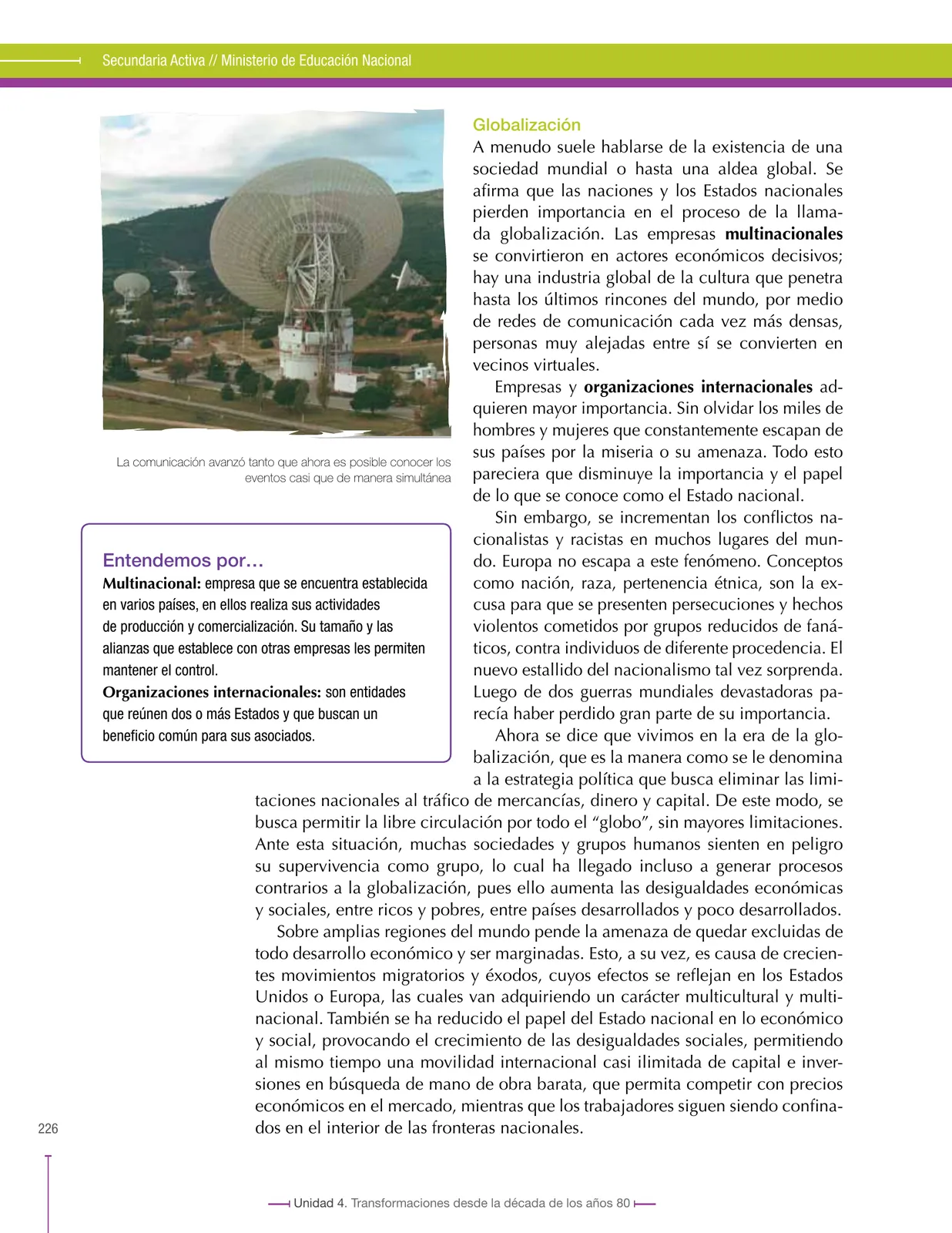 Miniatura página 226 de Ciencias Sociales 9° · Secundaria Activa