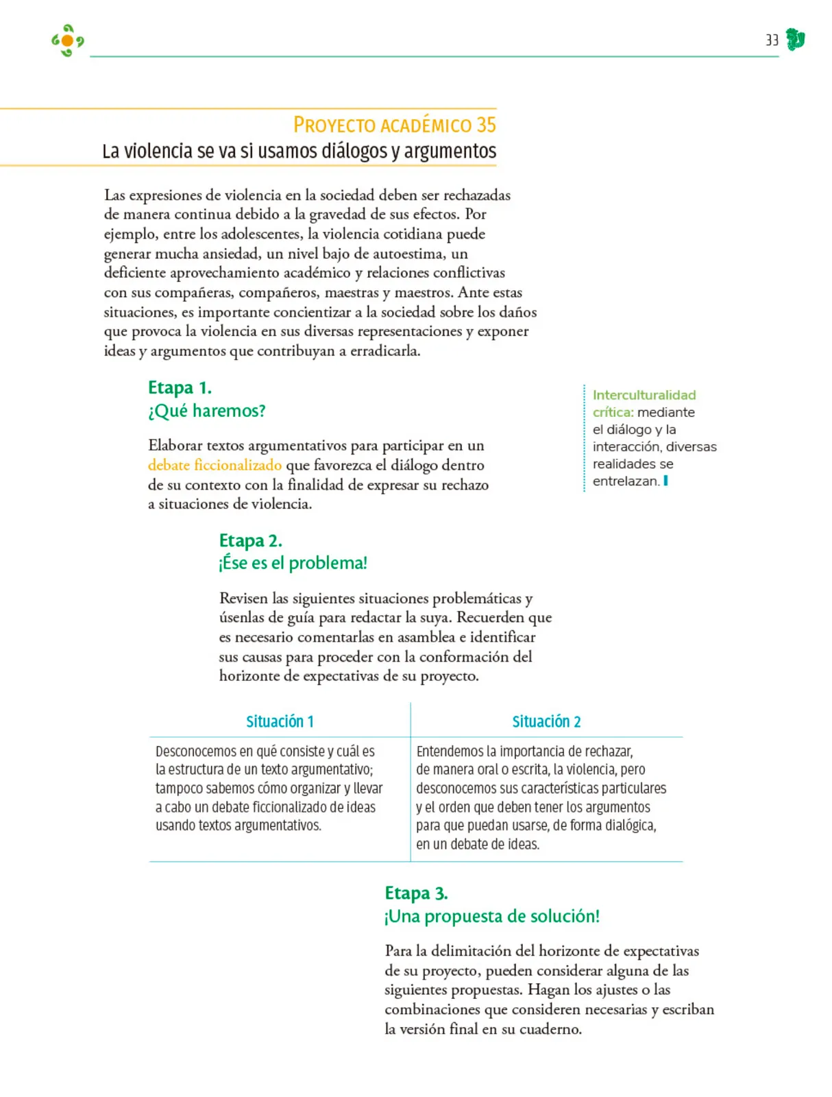 Miniatura página 34 de Colección Sk´asolil. Nuestro libro de Proyectos.  Tomo III.  Libro de Educación Telesecundaria Grado 2°  Ciclo Escolar 2025 - 2026