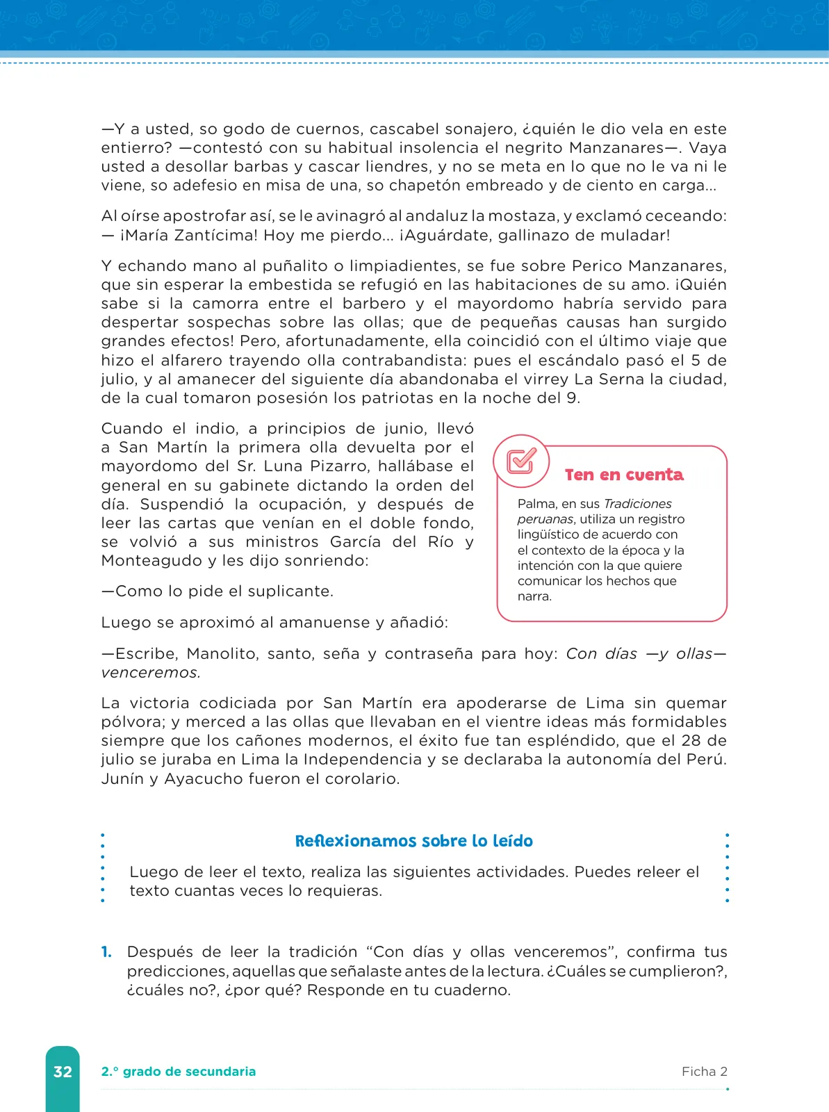 Página 34 de Fichas de aprendizaje de Comunicación 2 · 2024