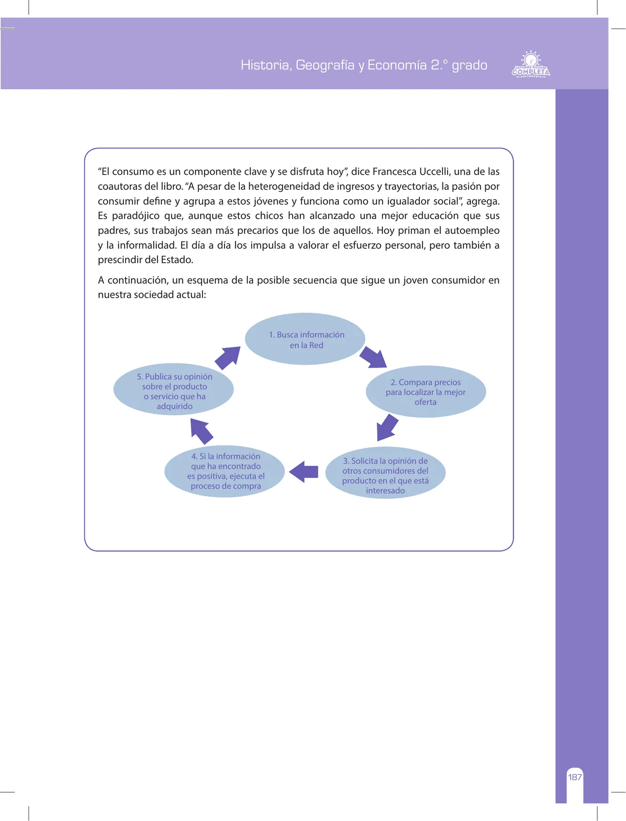 Miniatura página 187 de Historia, Geografía y Economía 2 : cuaderno de reforzamiento pedagógico - JEC ﻿ · 2016