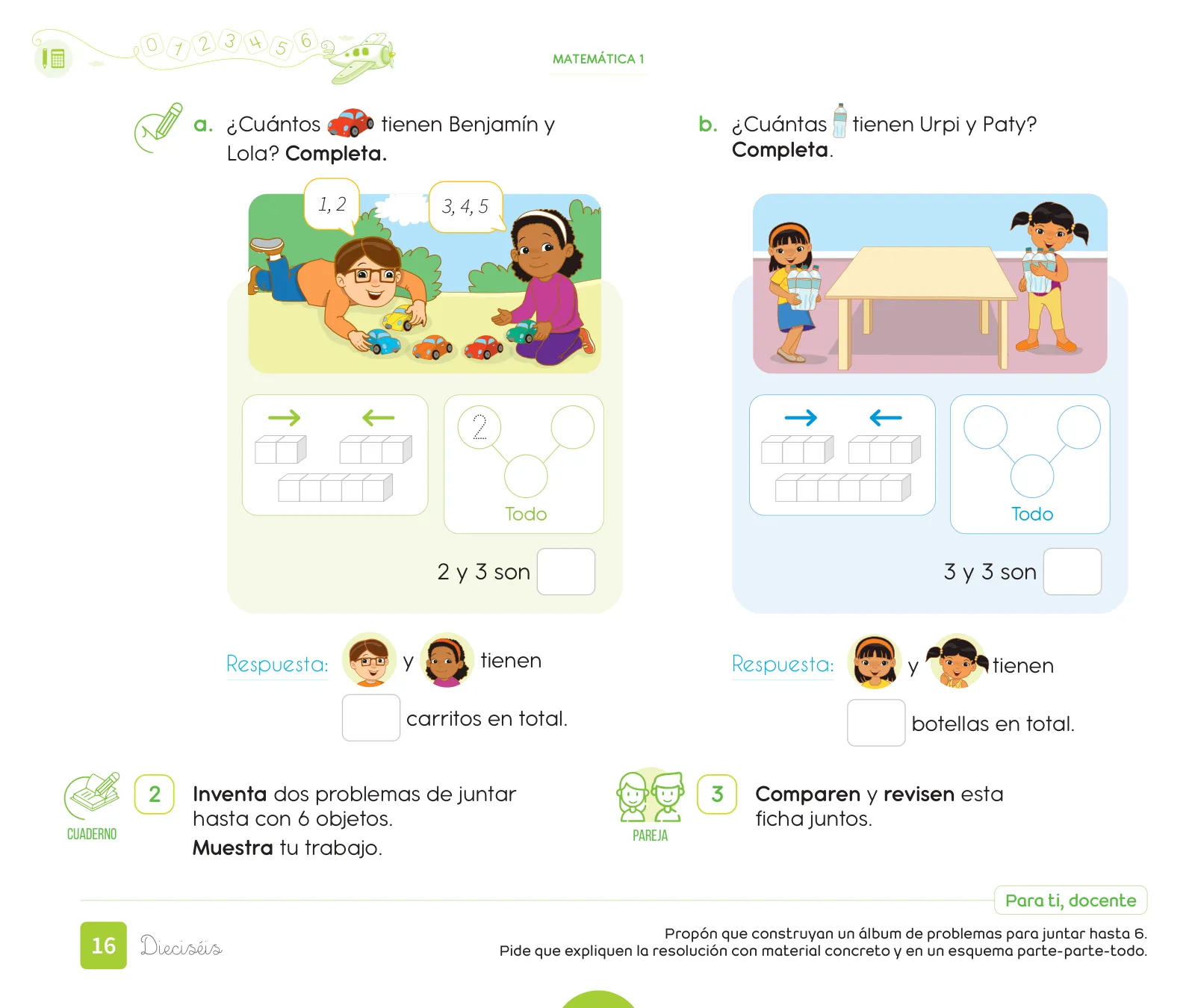 Miniatura página 18 de Cuadernillo de Matemática 1. Primer grado de Primaria · 2024