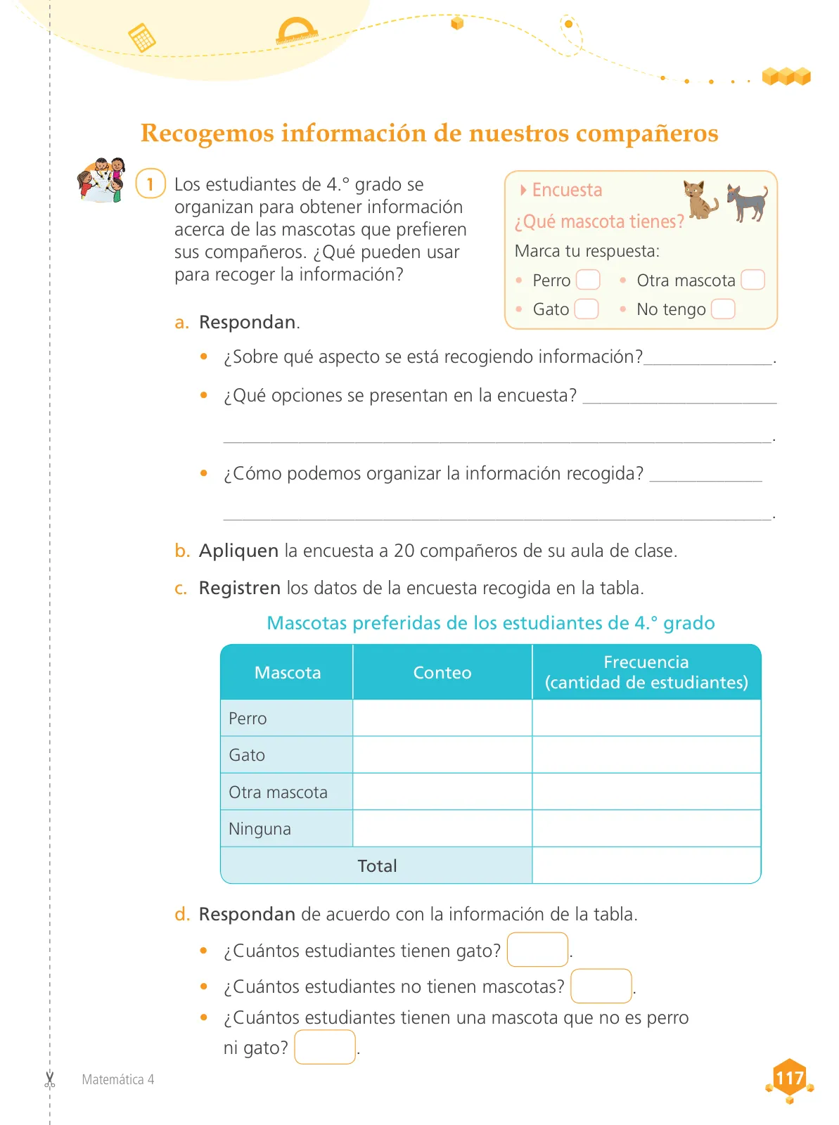 Miniatura página 119 de Matemática 4 : cuaderno de trabajo para cuarto grado de Educación Primaria 2019 · 2019