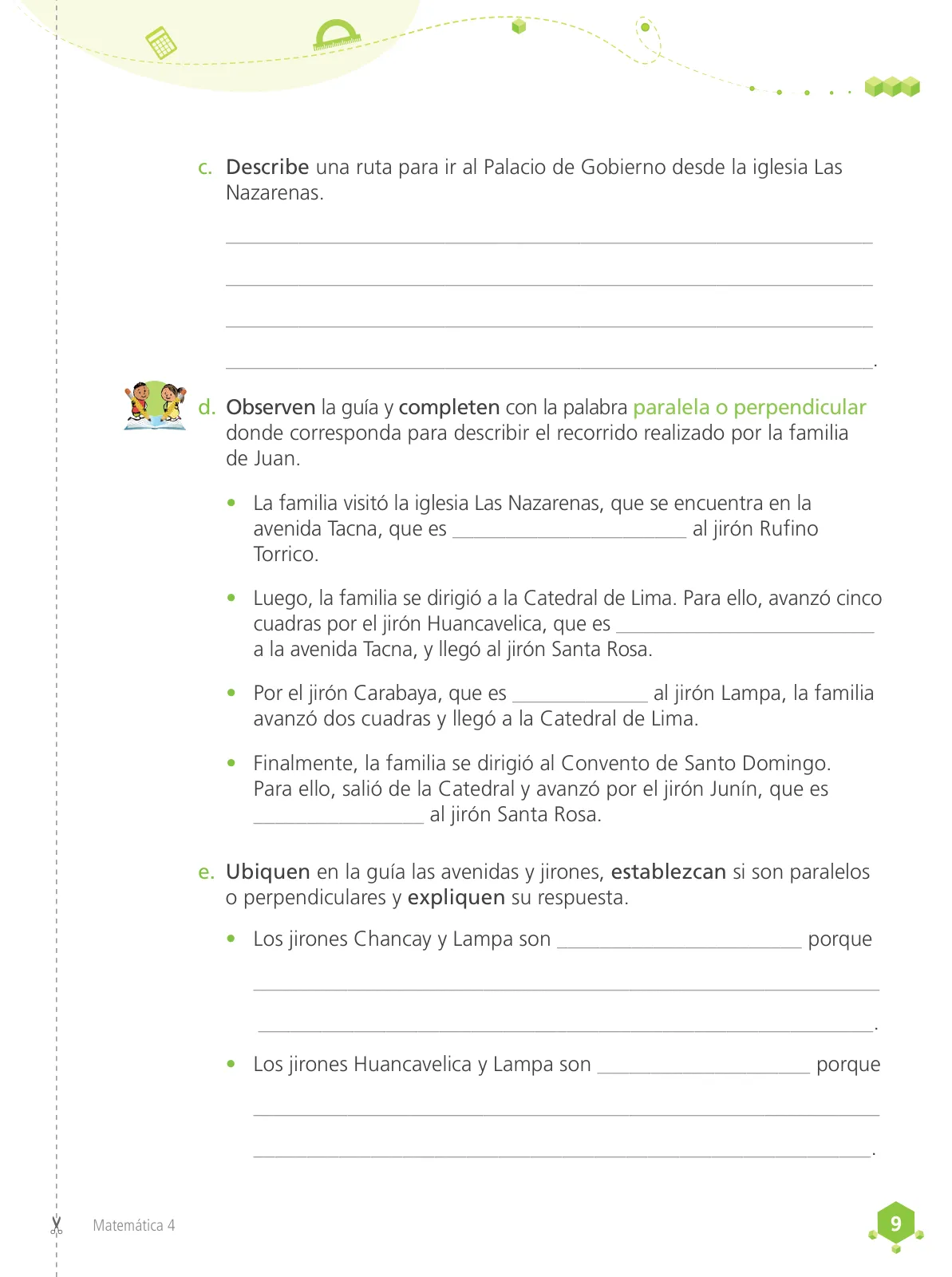 Página 11 de Matemática 4 : cuaderno de trabajo para cuarto grado de Educación Primaria 2019 · 2019