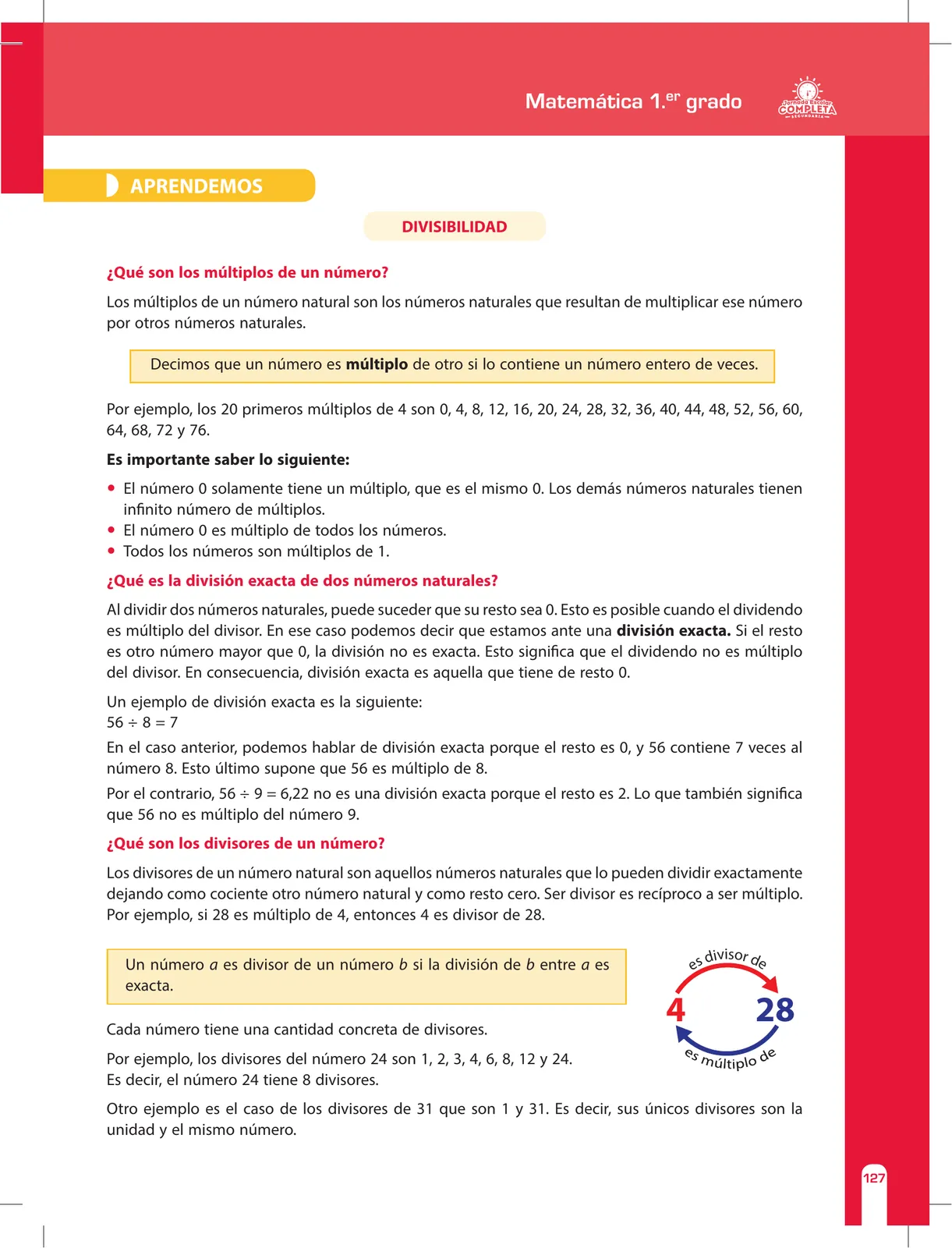 Miniatura página 127 de Matemática 1 : cuaderno de reforzamiento pedagógico - JEC · 2016