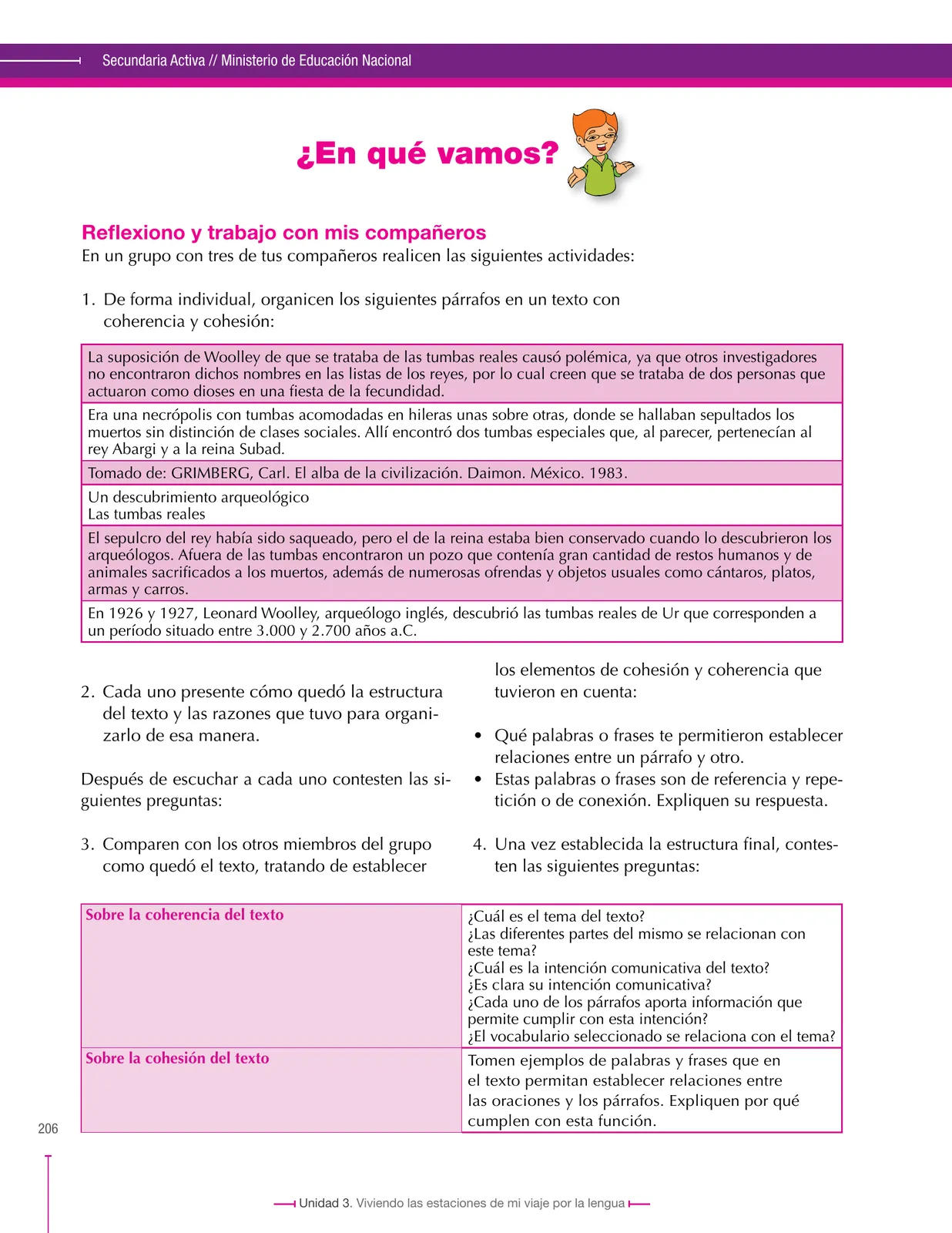 Página 206 de Lenguaje 7° · Secundaria Activa