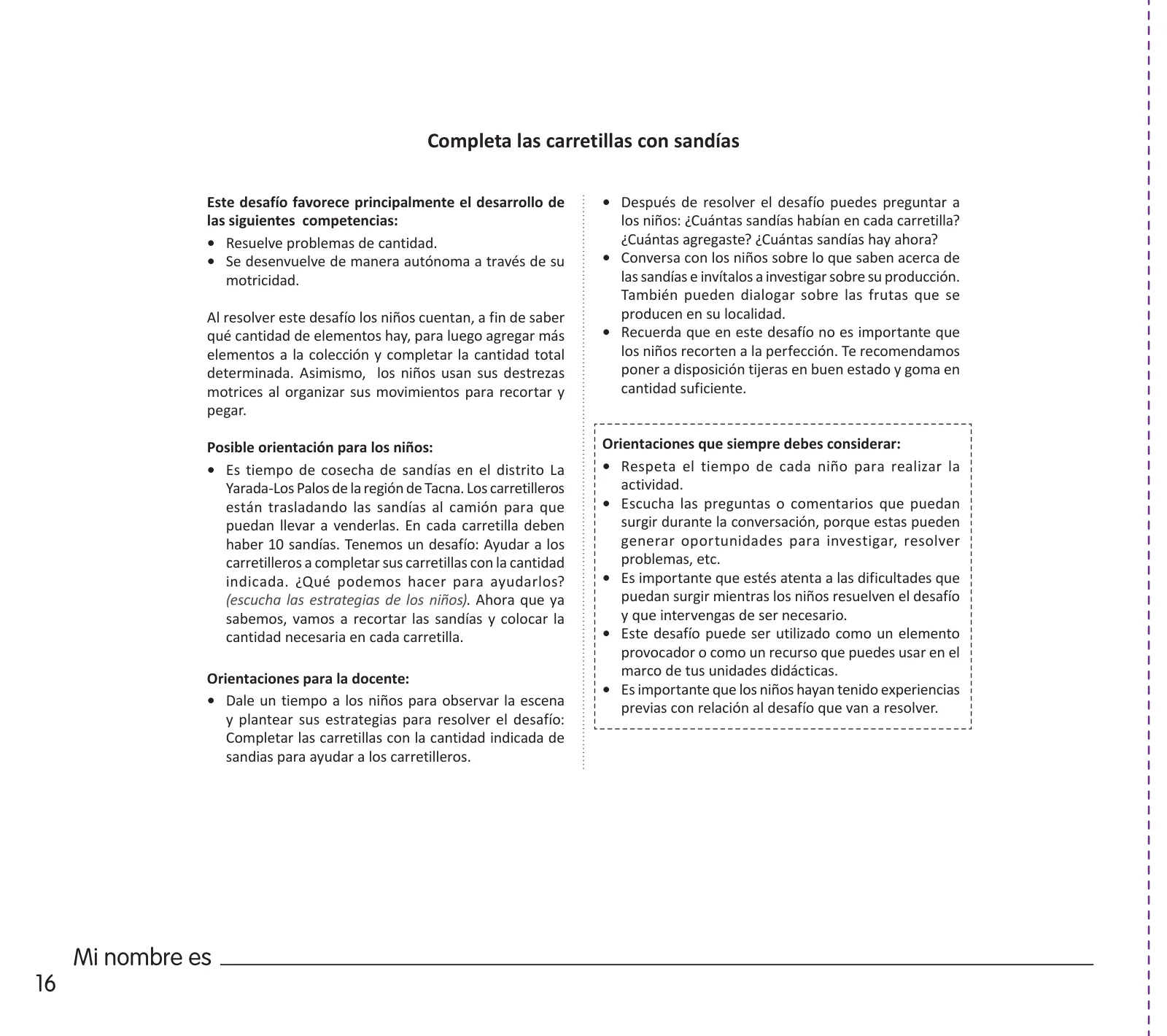 Página 18 de Crea, resuelve y aprende. Material impreso para niñas y niños de 5 años · 2024