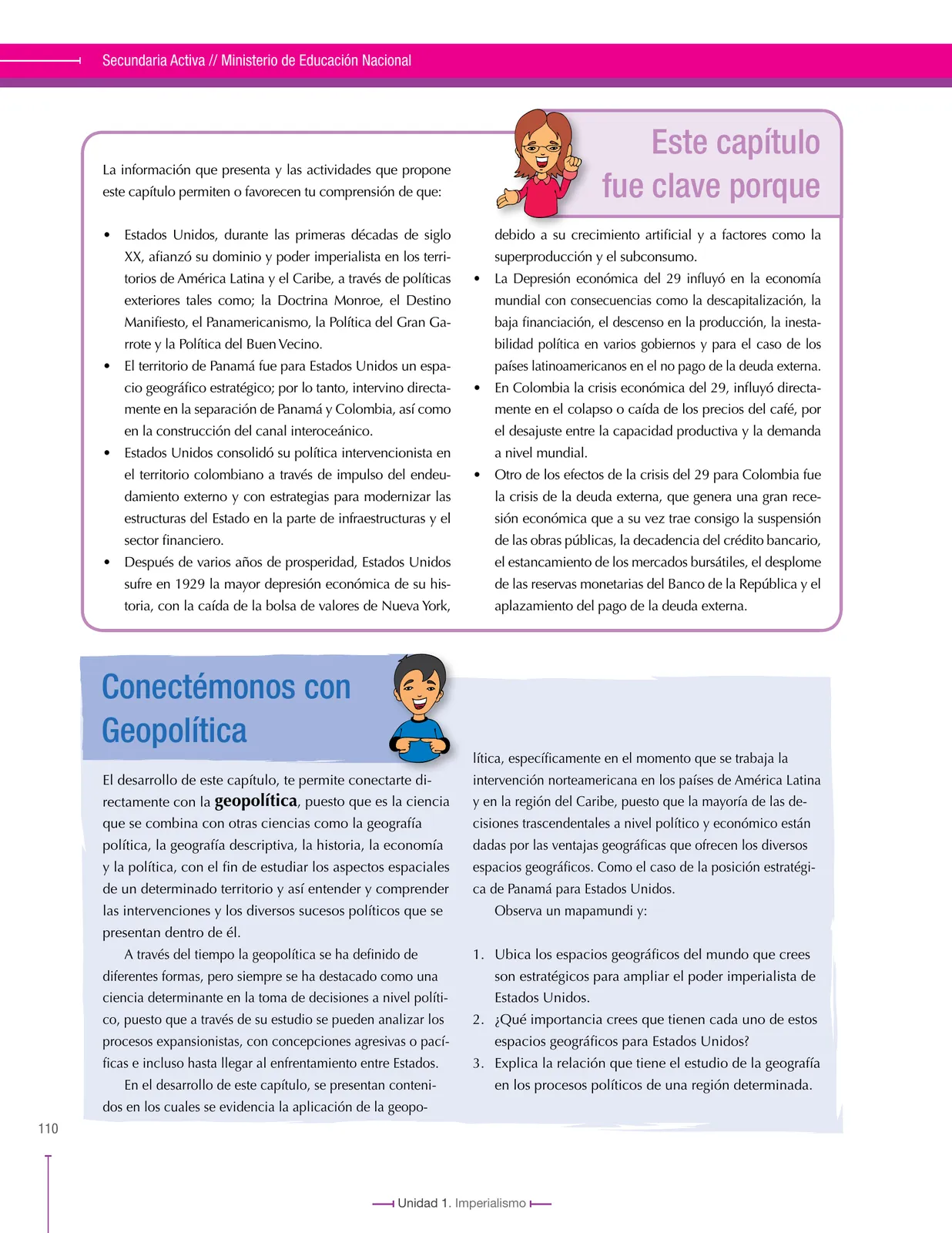 Página 110 de Ciencias Sociales 9° · Secundaria Activa